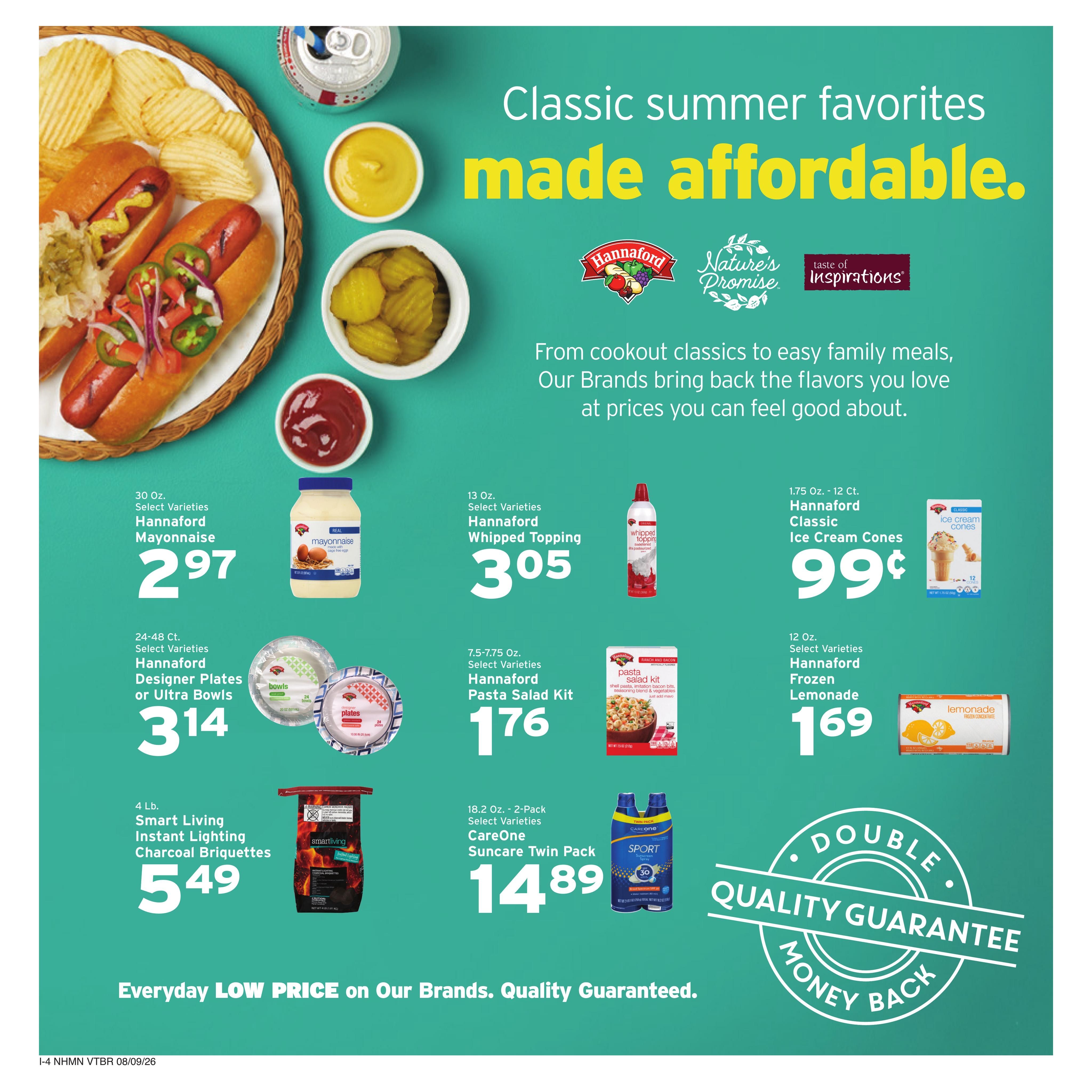 Hannaford (Concord–Manchester Area, NH) Week 33 Weekly Ad August 9 - 15, 2026