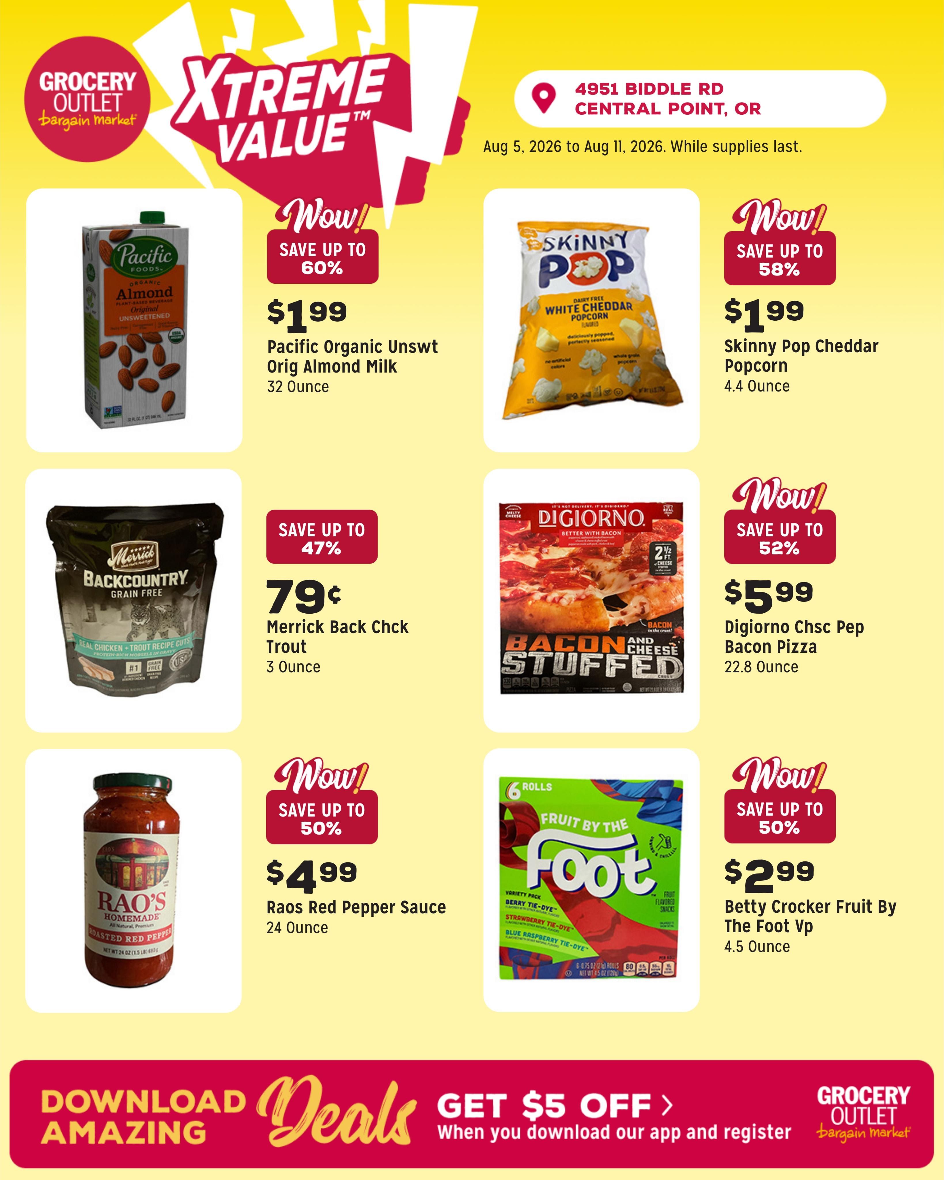Grocery Outlet (Gold Hill Area, OR) Weekly Ad August 5 - 11, 2026