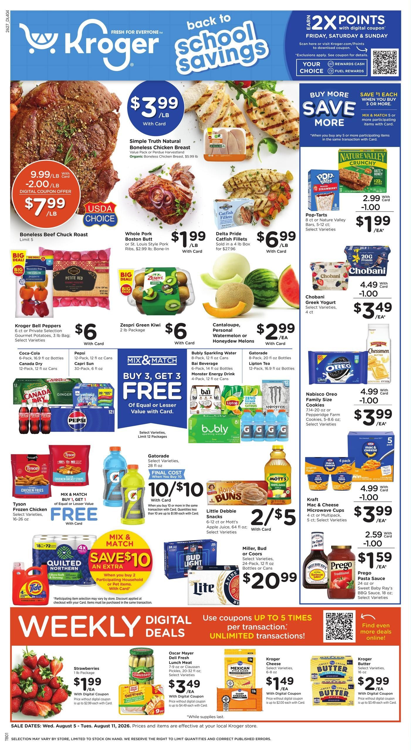 Kroger (Walls Area, MS) Weekly Ad August 5 - 11, 2026