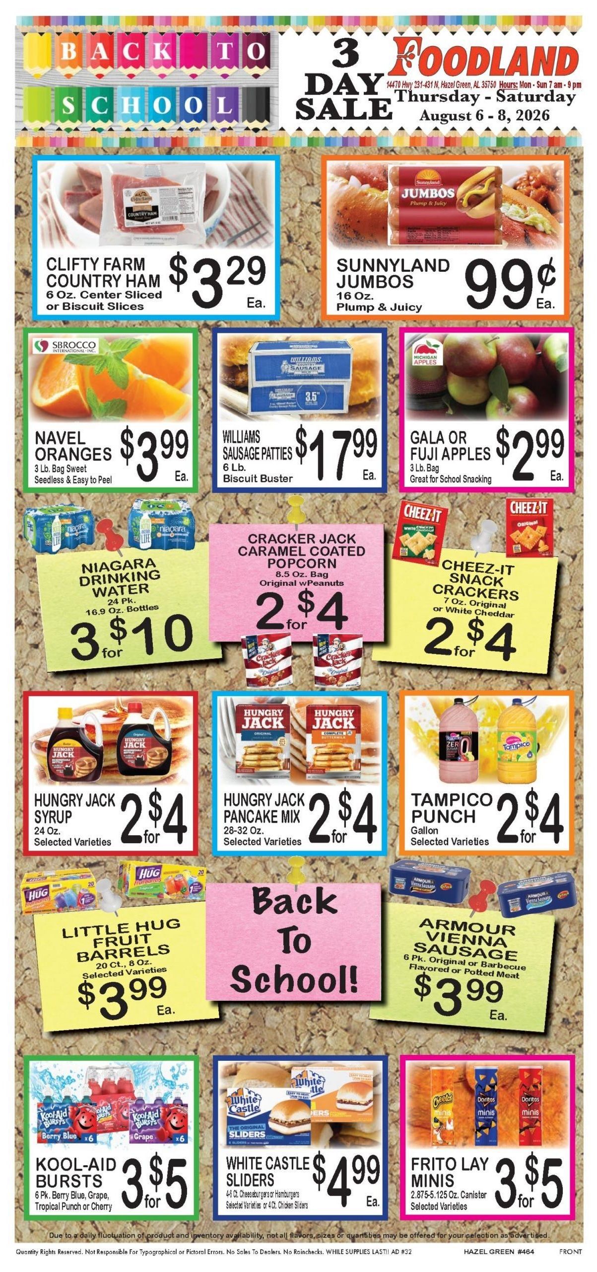 Foodland Grocery Weekly Ad August 4 - 10, 2026