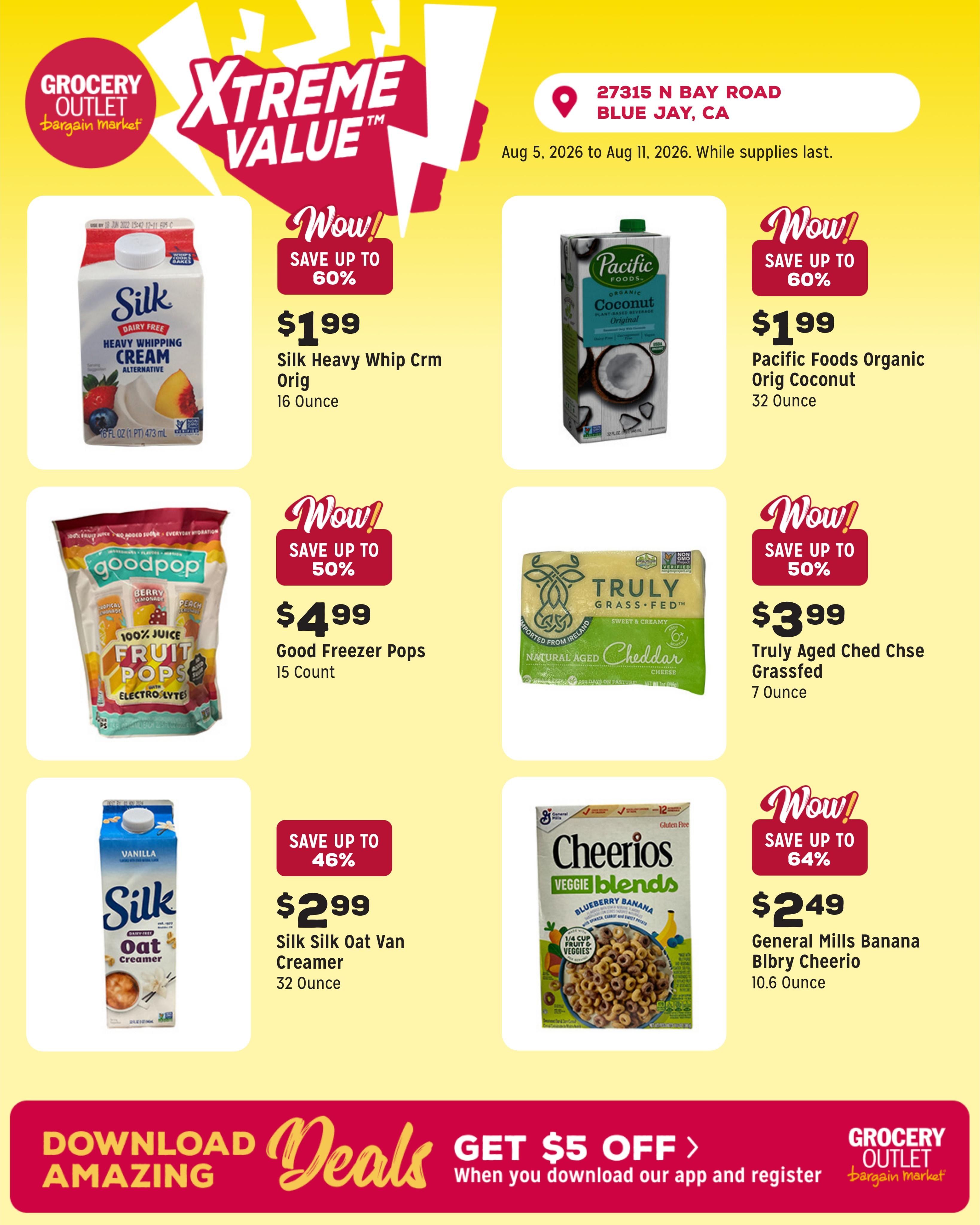 Grocery Outlet (Crestline Area, CA) Weekly Ad August 5 - 11, 2026