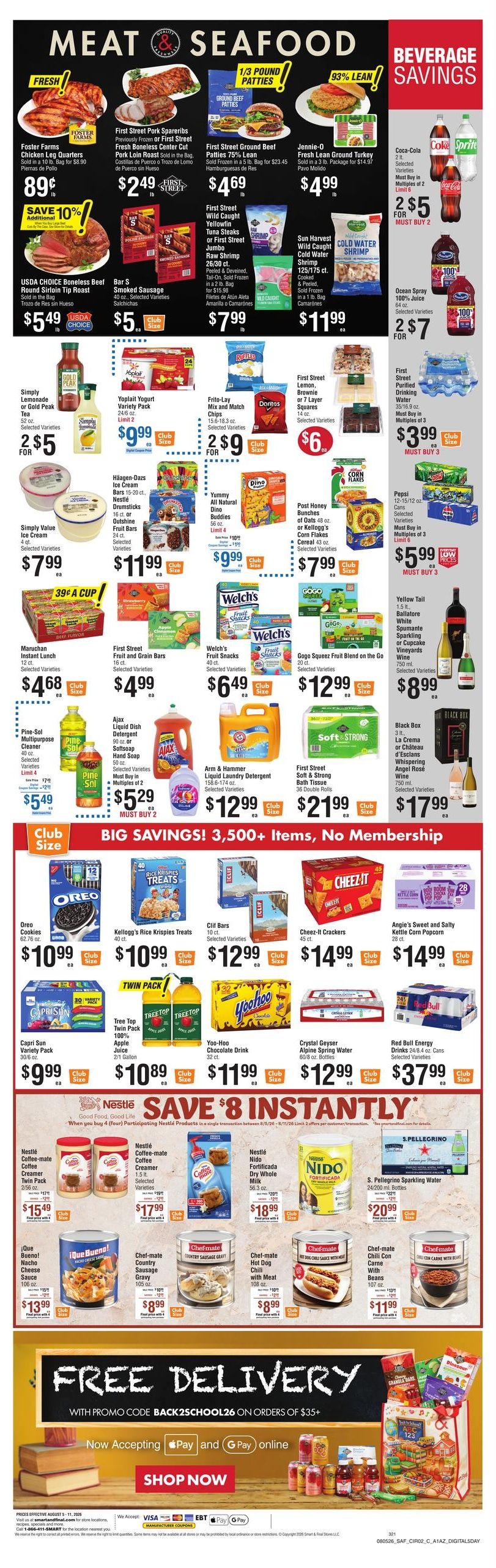 Smart & Final (Scottsdale Area, AZ) Weekly Ad August 5 - 11, 2026