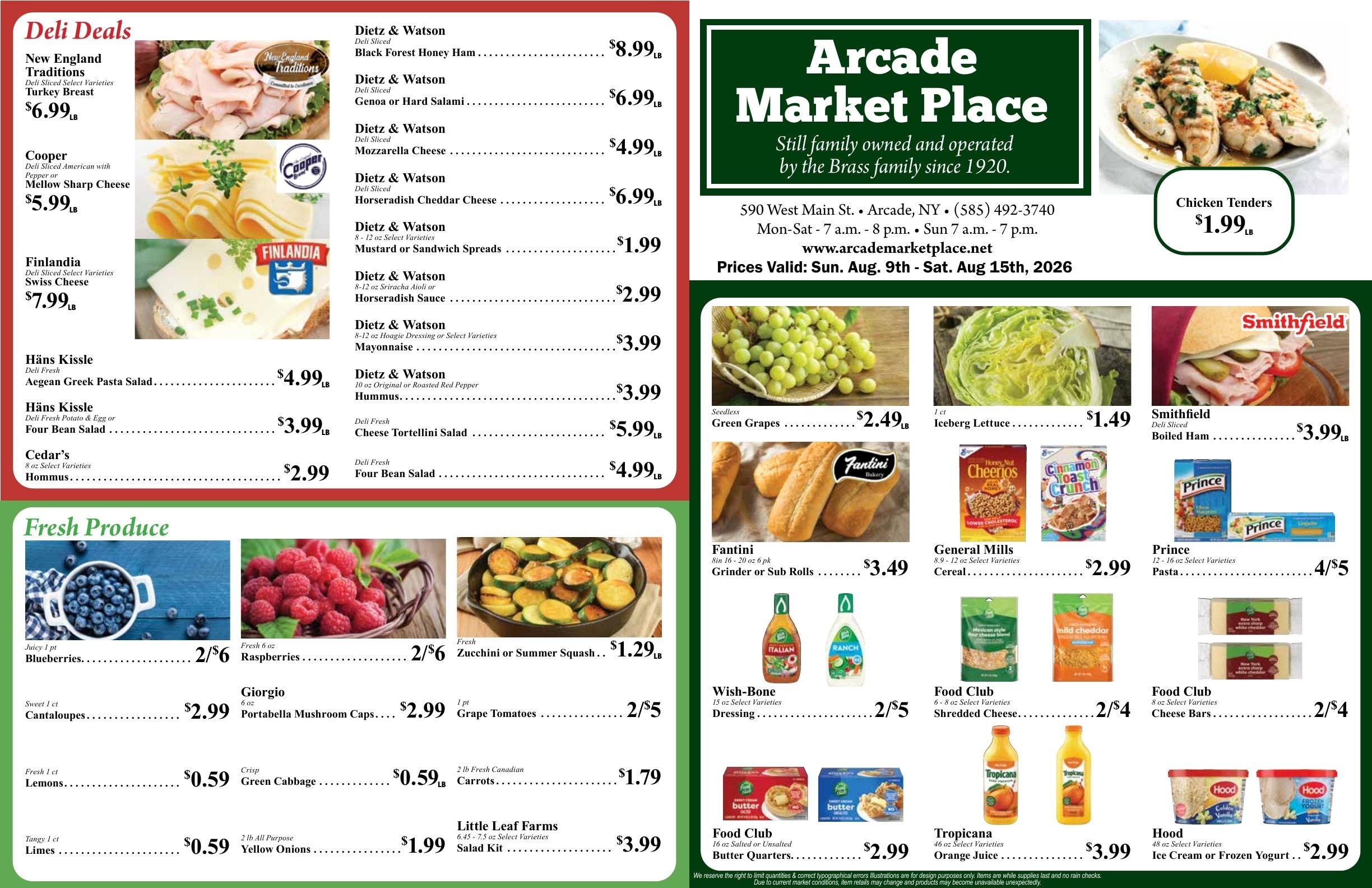 Arcade Market Place Weekly Ad August 9 - 15, 2026