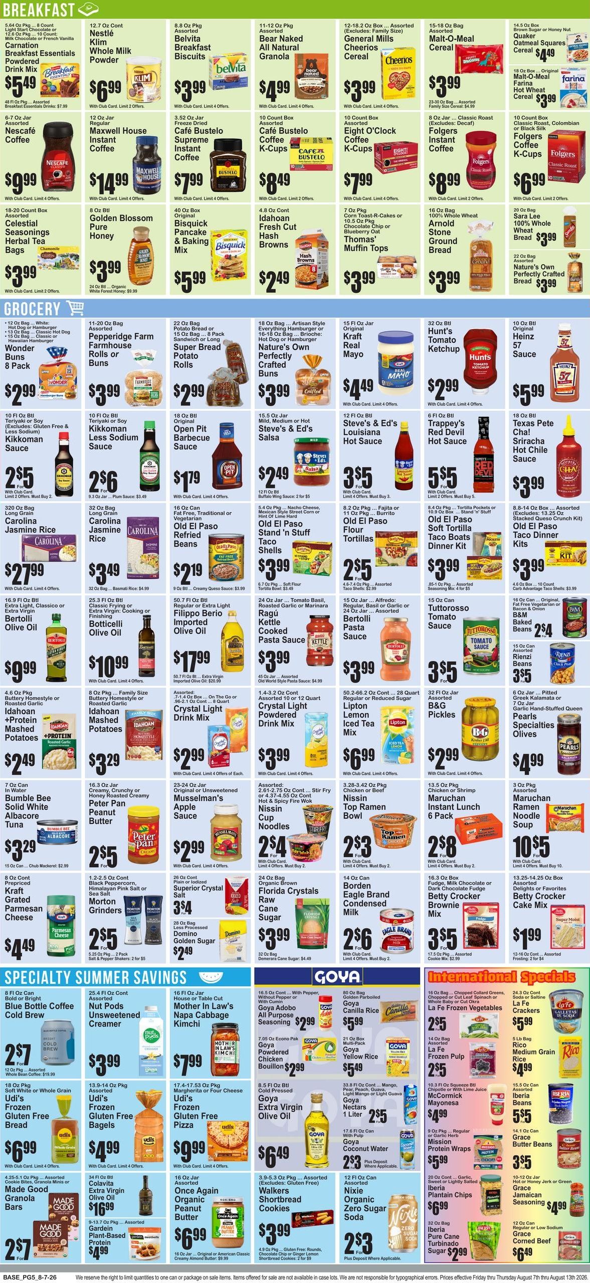 SuperFresh Weekly Ad August 7 - 13, 2026