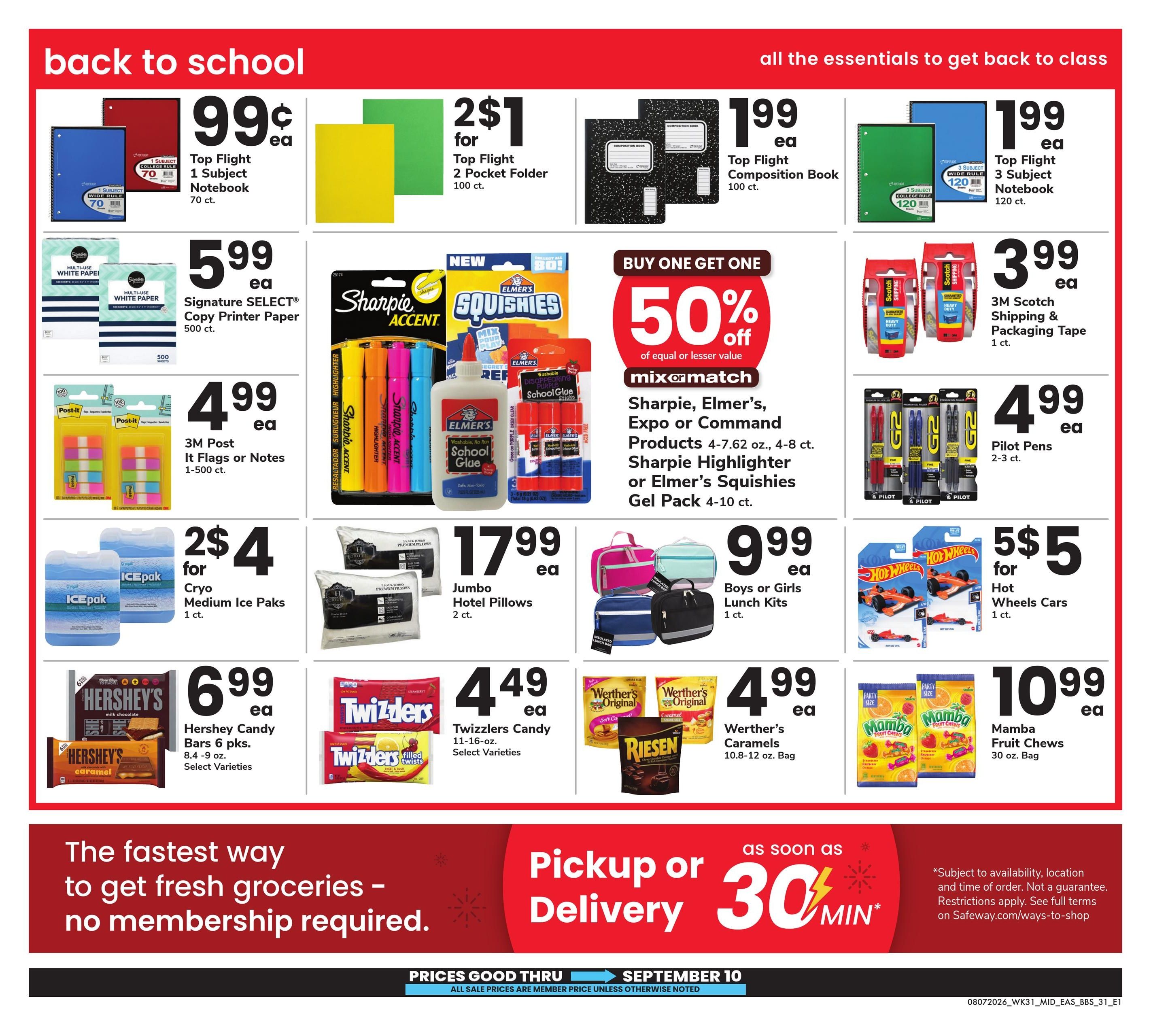 Safeway (Salisbury–Bethany Beach Area, DE–MD) Big Book of Savings Weekly Ad August 7 - September 10, 2026