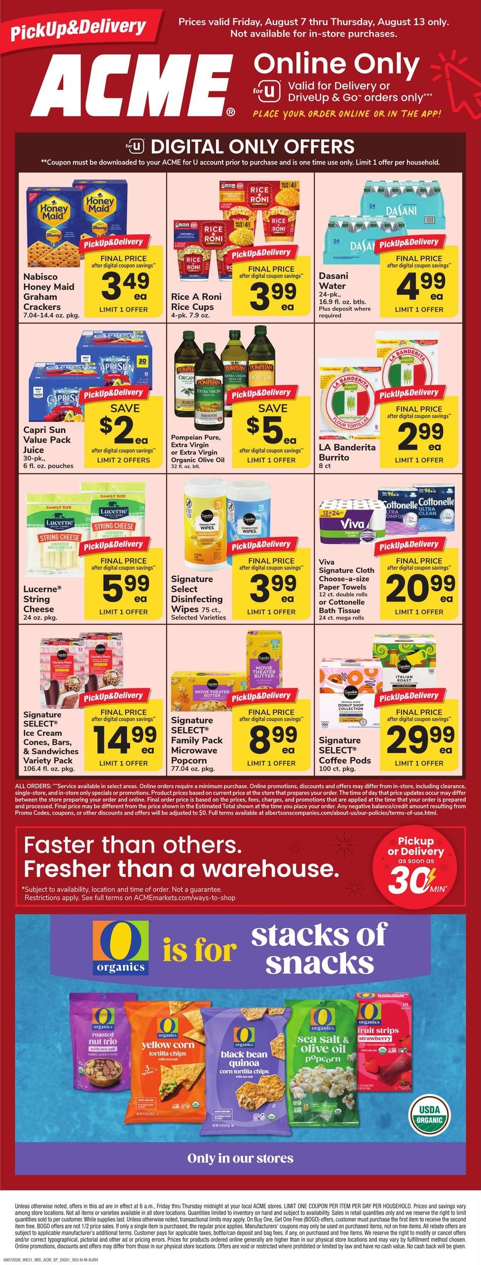 Acme Markets (Salisbury Area, MD) Bonus Online Savings Weekly Ad August 7 - 13, 2026
