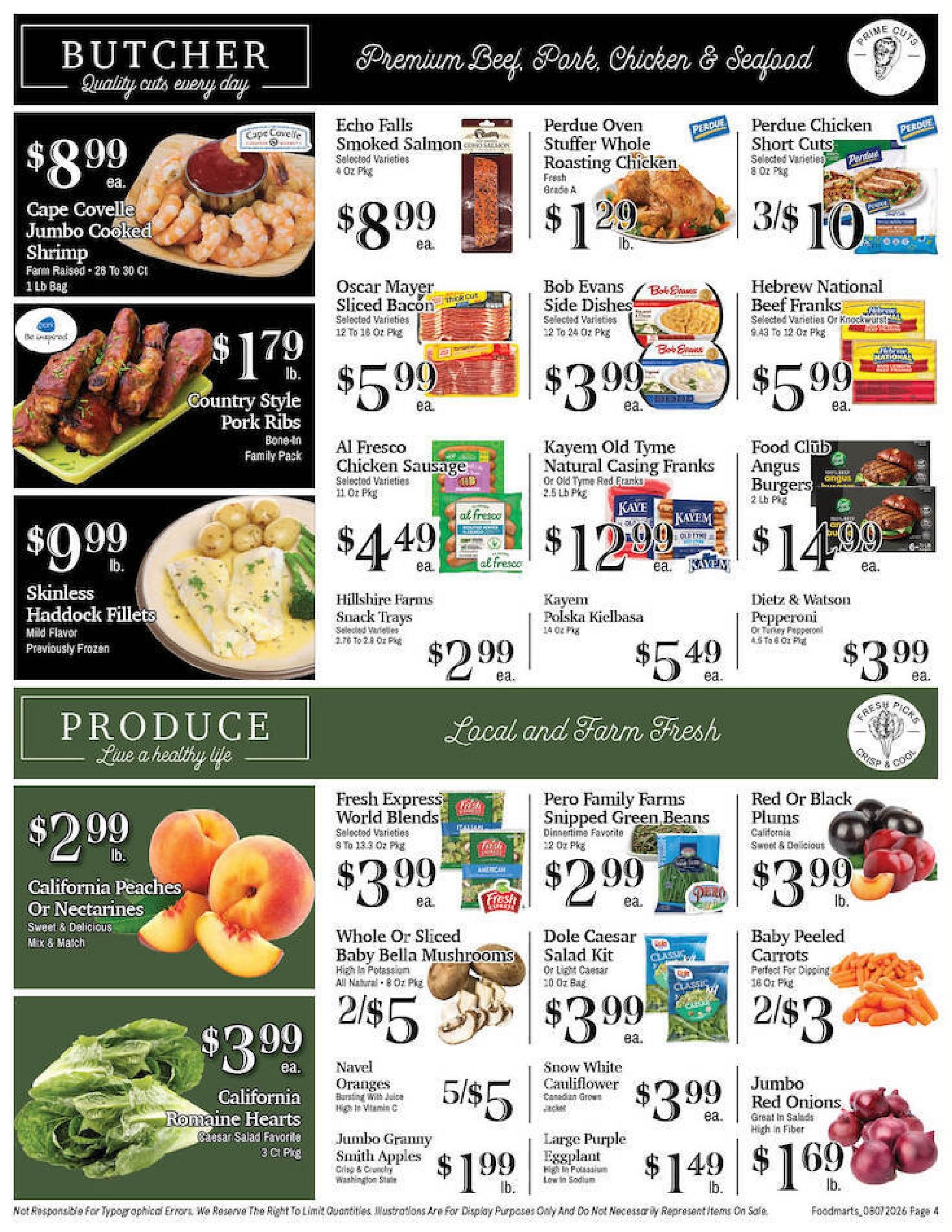 Maine Foodmarts (Ellsworth–Calais Area, ME) Weekly Ad August 7 - 13, 2026