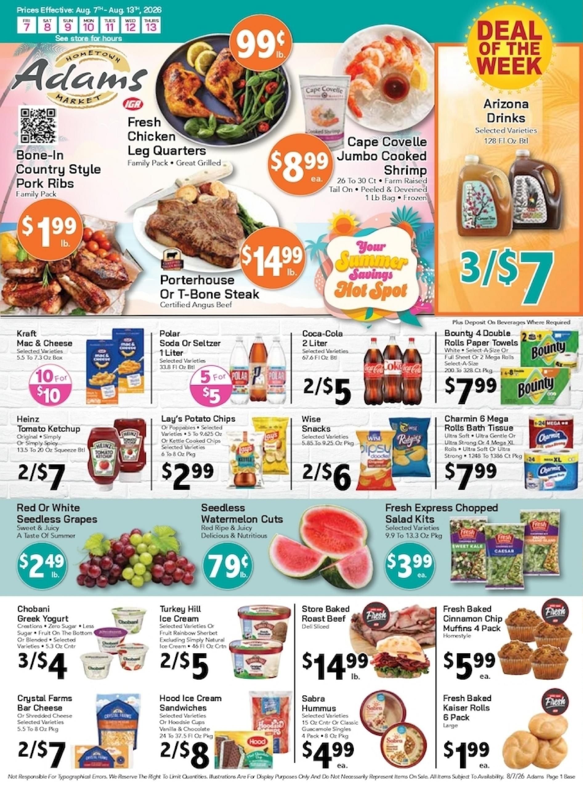 Adams Hometown Market Weekly Ad August 7 - 13, 2026