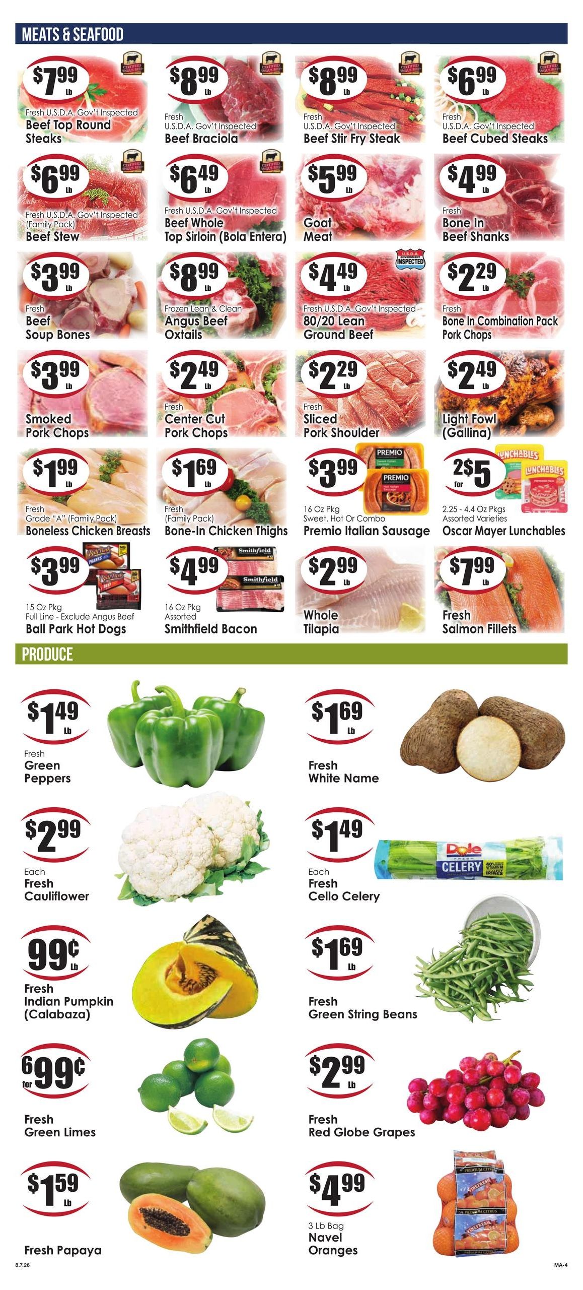 Gala Supermarkets (Worcester Area, MA) Weekly Ad August 7 - 13, 2026