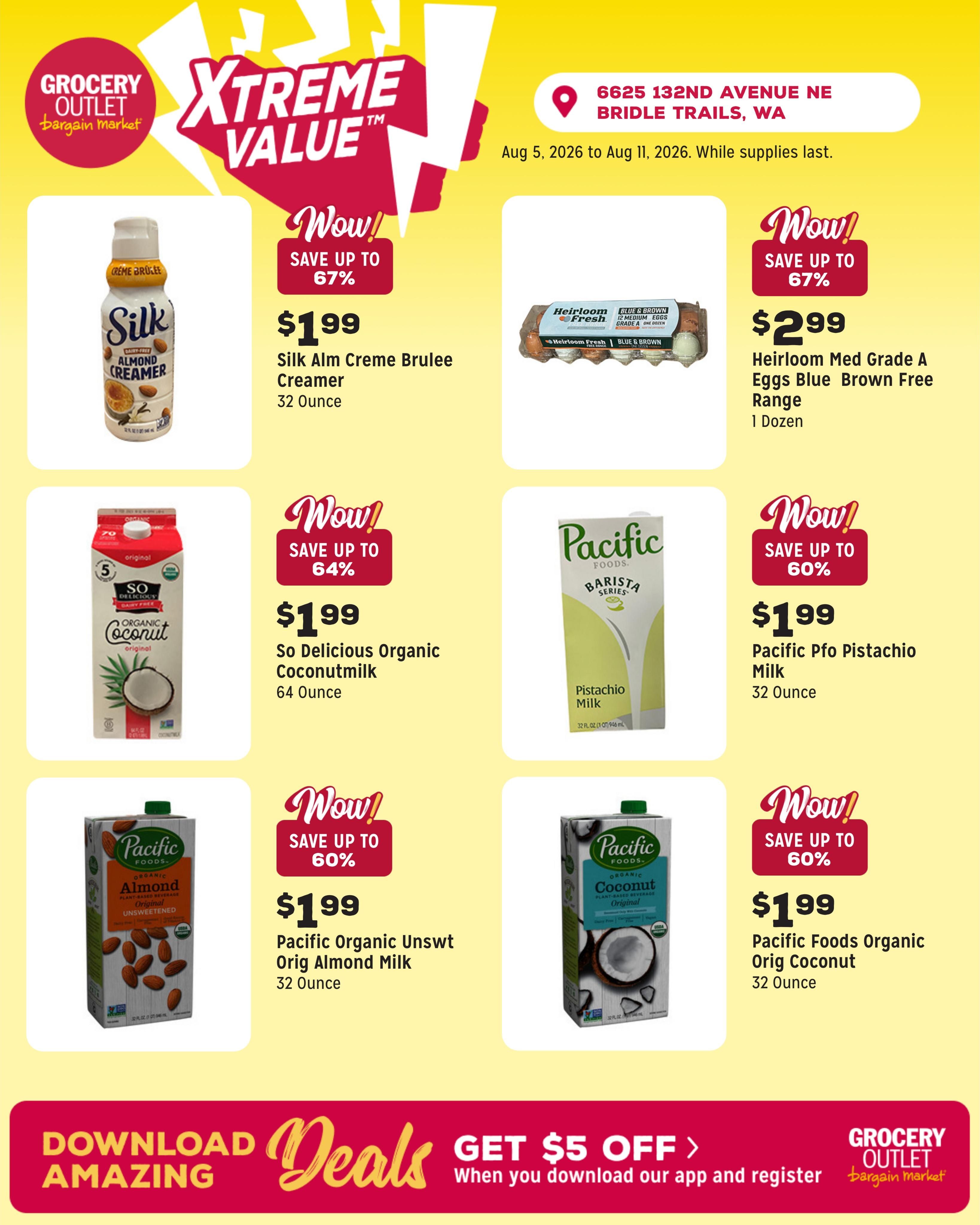 Grocery Outlet (Kirkland Area, WA) Weekly Ad August 5 - 11, 2026