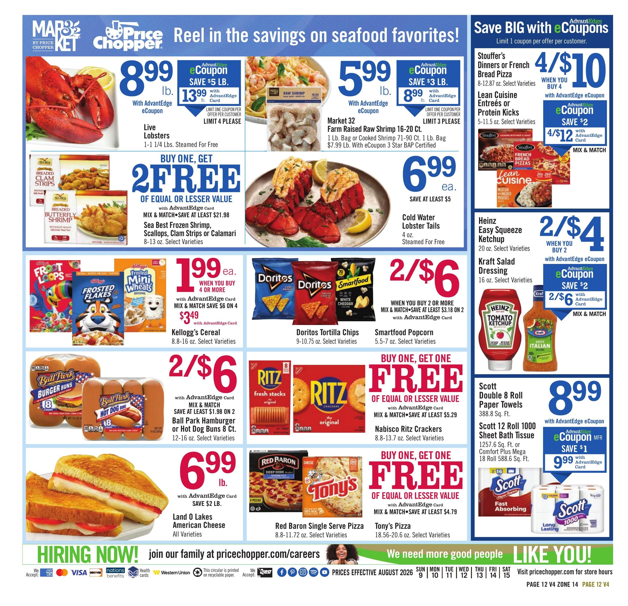 Price Chopper (Springfield–Cromwell Area, CT–MA) Weekly Ad August 9 - 15, 2026