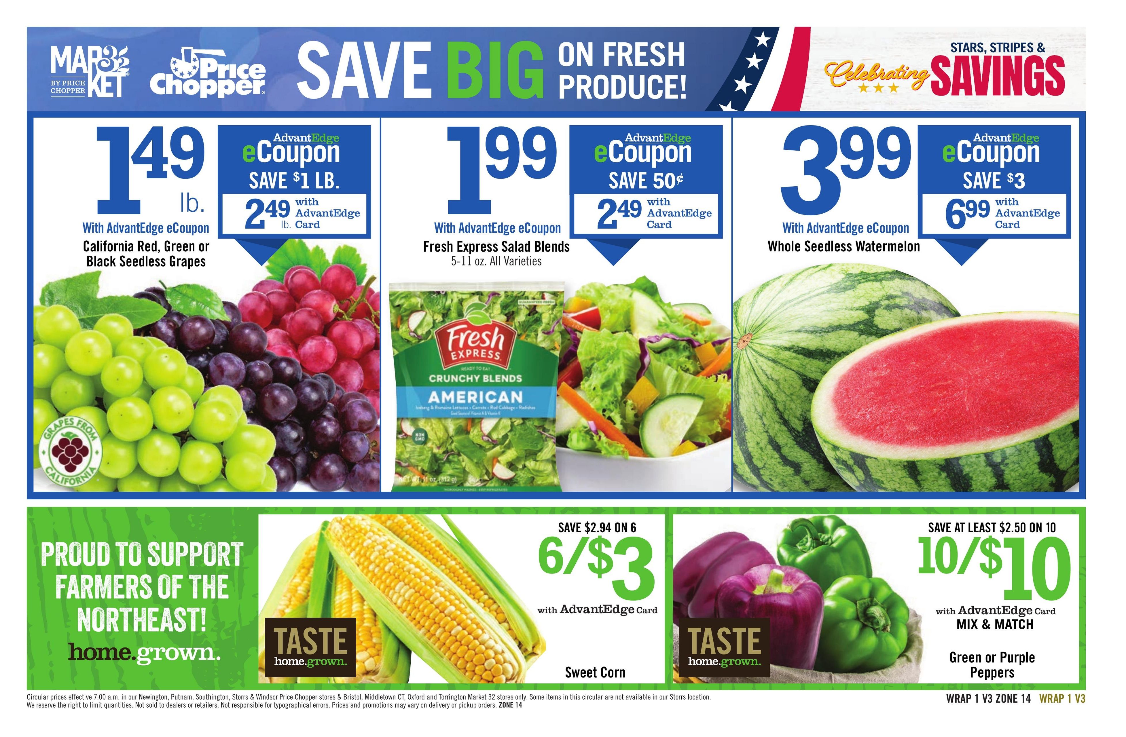 Price Chopper (Springfield–Cromwell Area, CT–MA) Weekly Ad August 9 - 15, 2026
