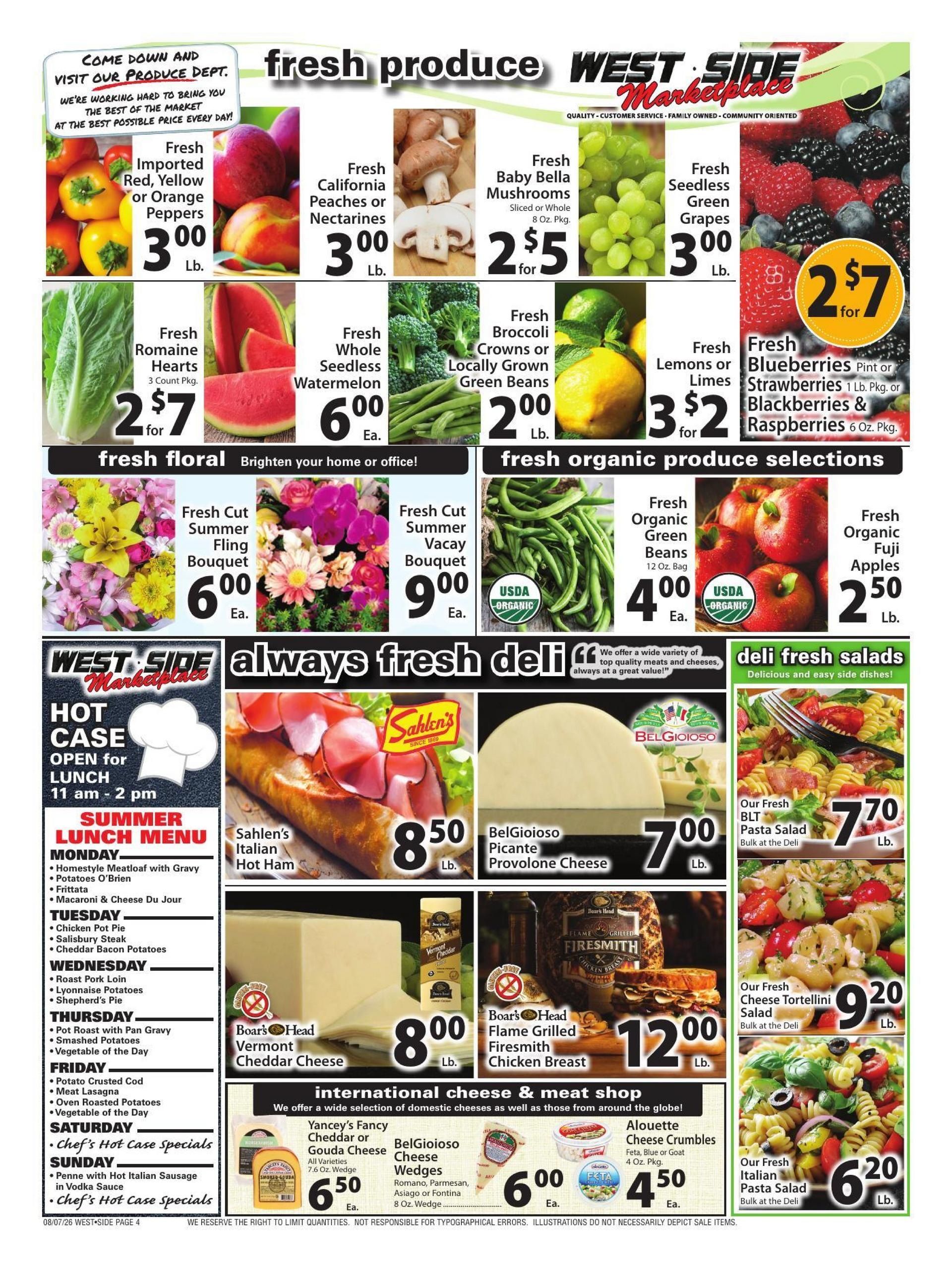 West Side Marketplace Weekly Ad August 7 - 13, 2026
