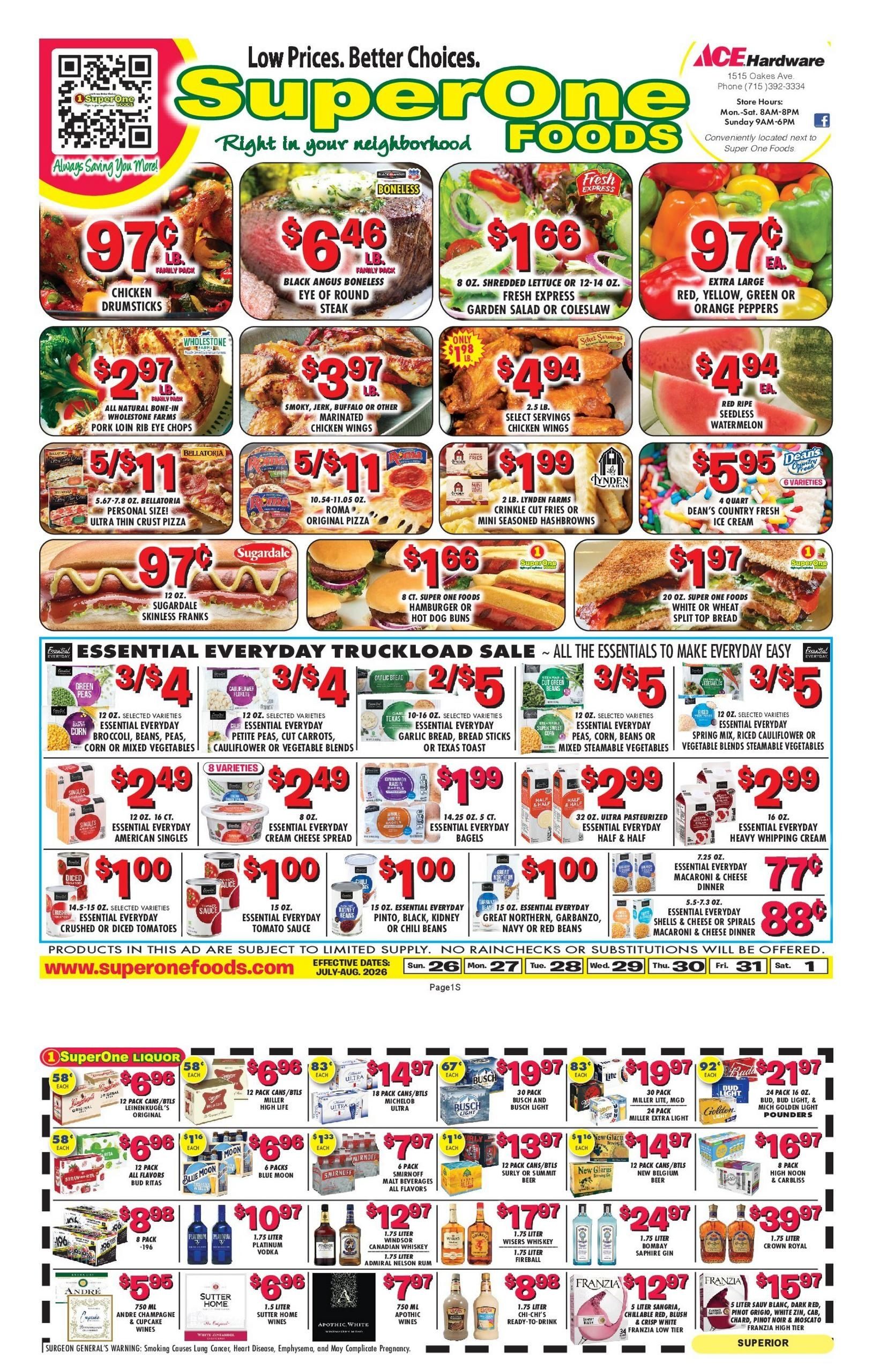 Super One Foods Weekly Ad July 30 - August 15, 2026