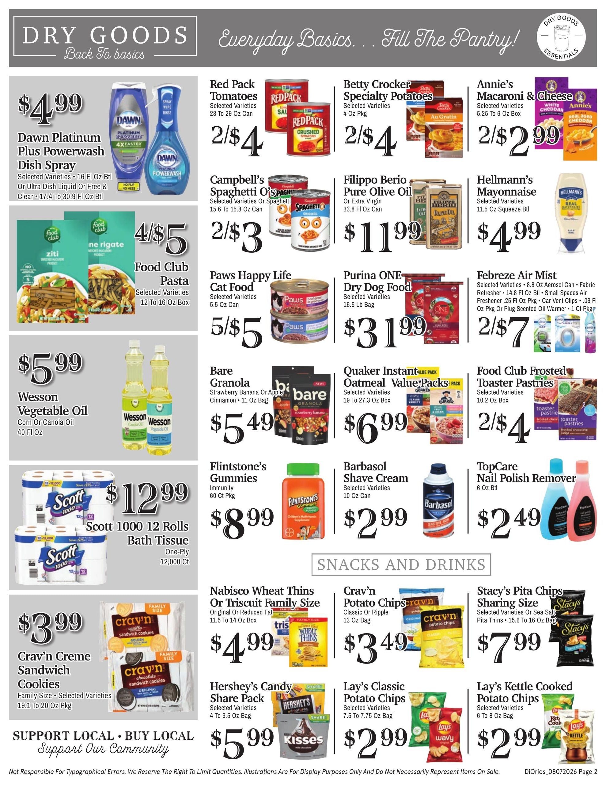 DiOrio's Supermarket Weekly Ad August 7 - 12, 2026
