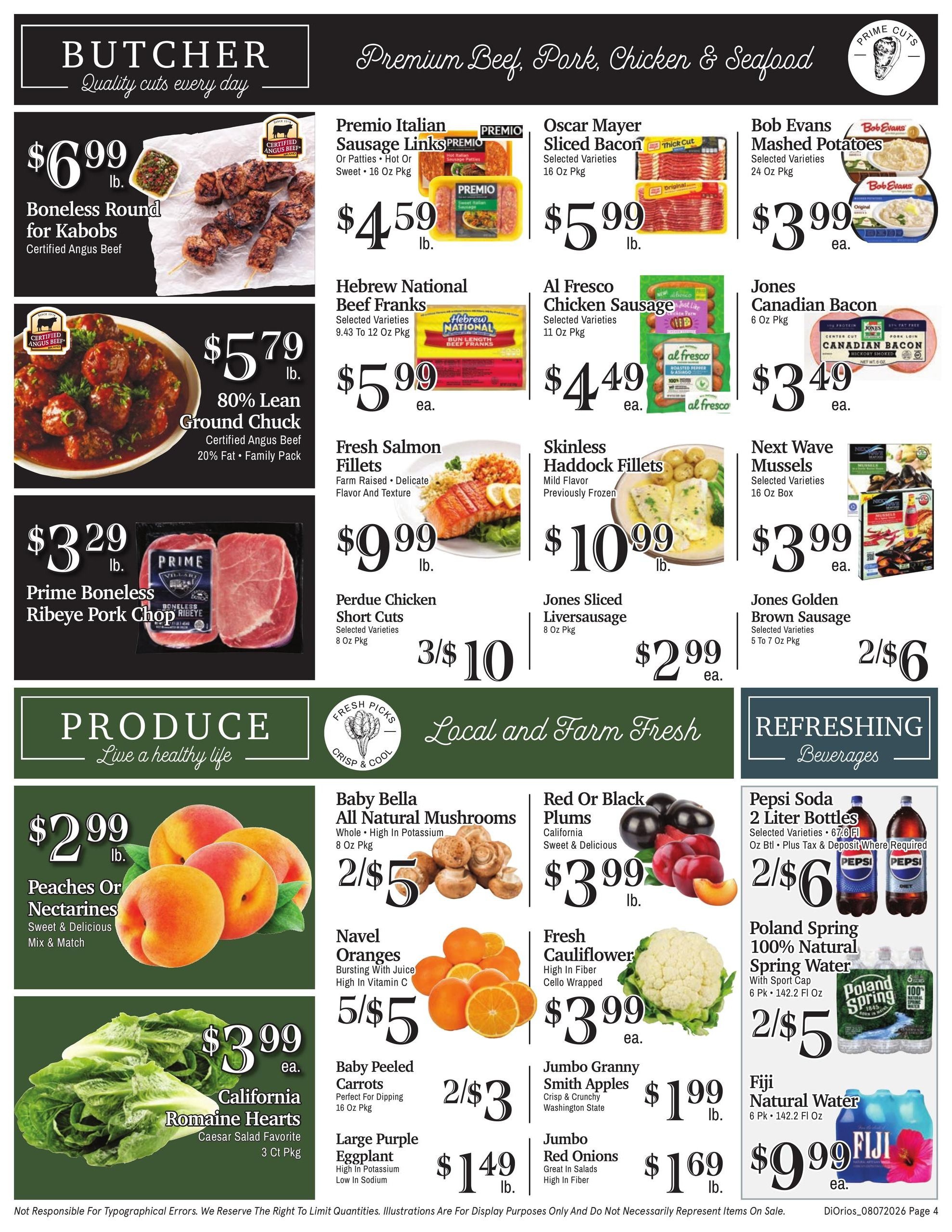 DiOrio's Supermarket Weekly Ad August 7 - 12, 2026