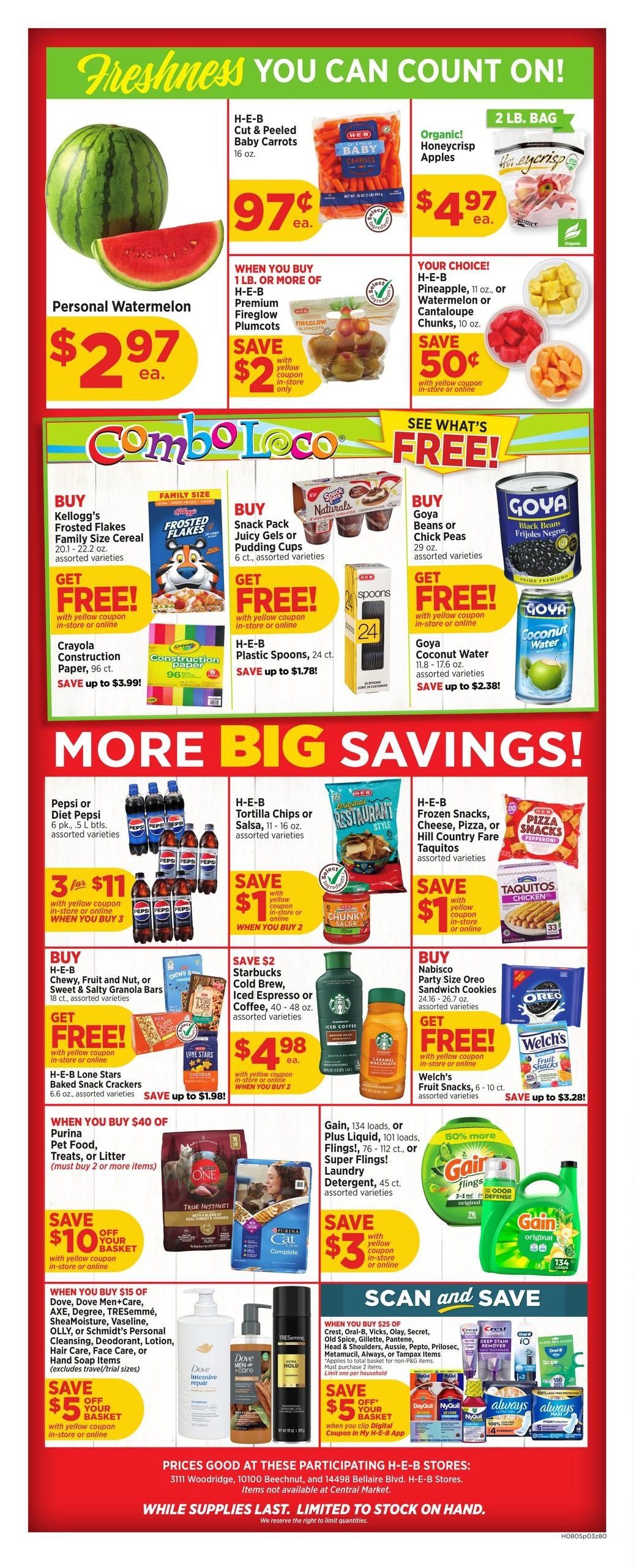 H-E-B (Houston Area, TX) Weekly Ad August 5 - 11, 2026