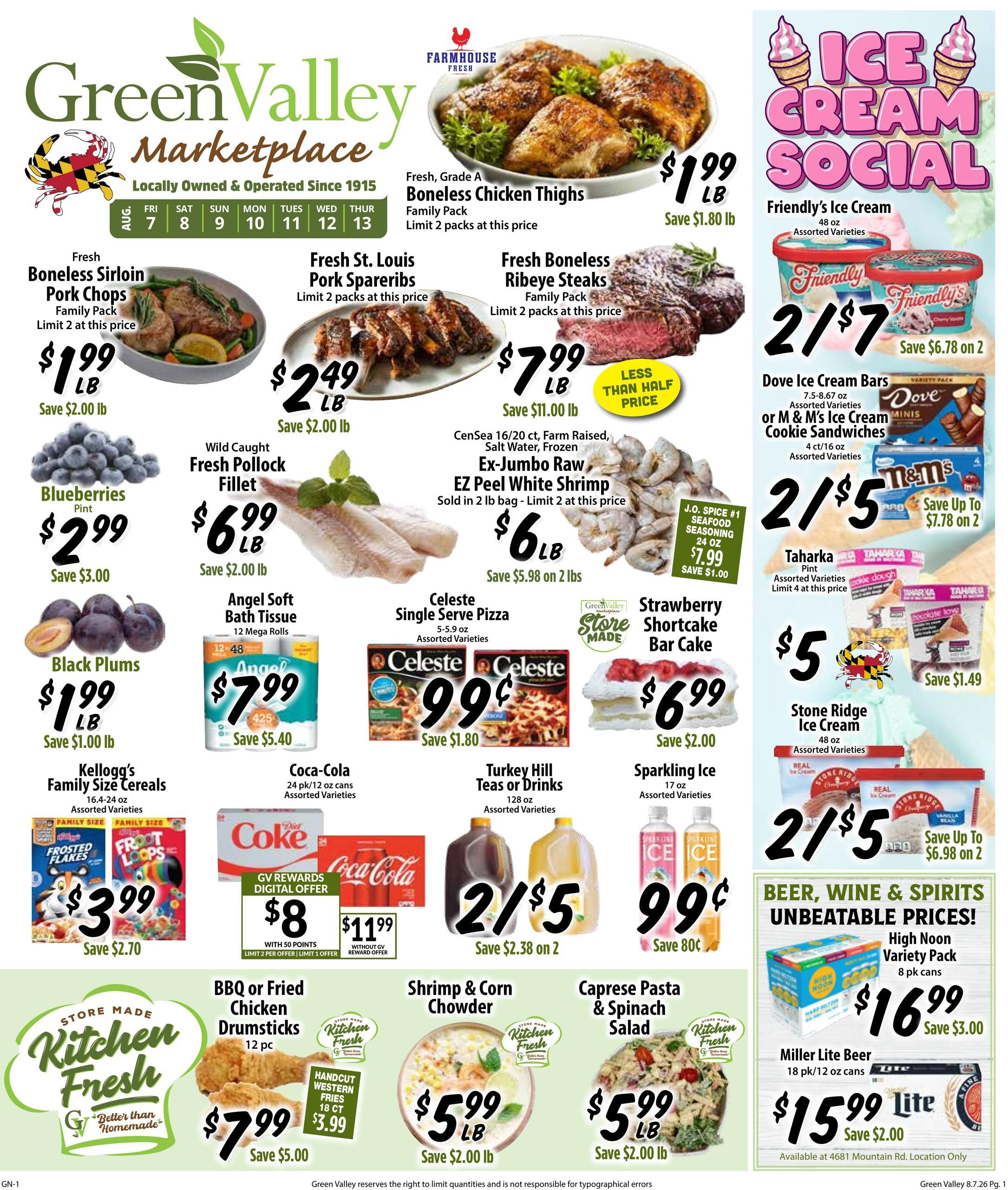 Green Valley Marketplace Weekly Ad August 7 - 13, 2026