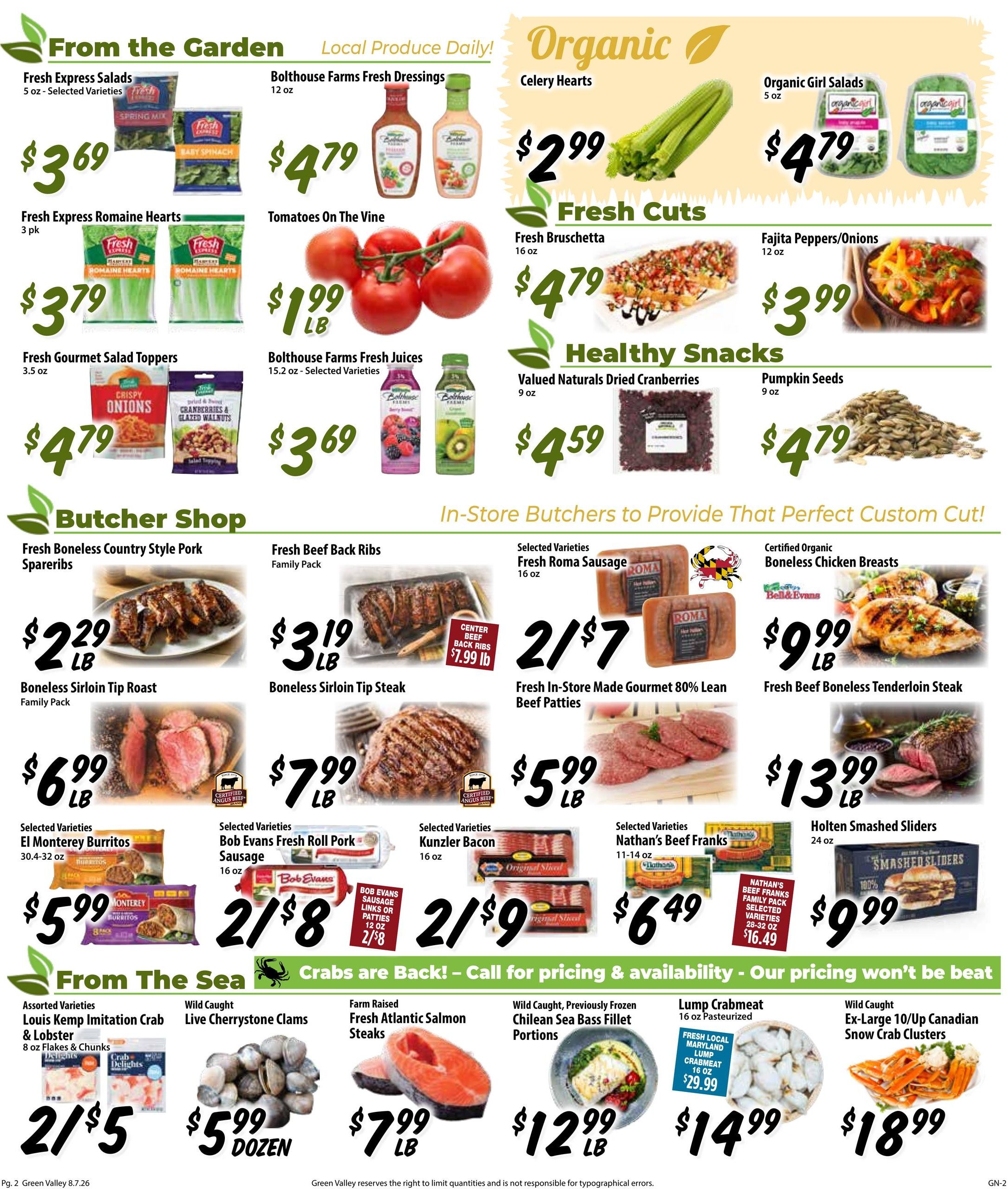 Green Valley Marketplace Weekly Ad August 7 - 13, 2026