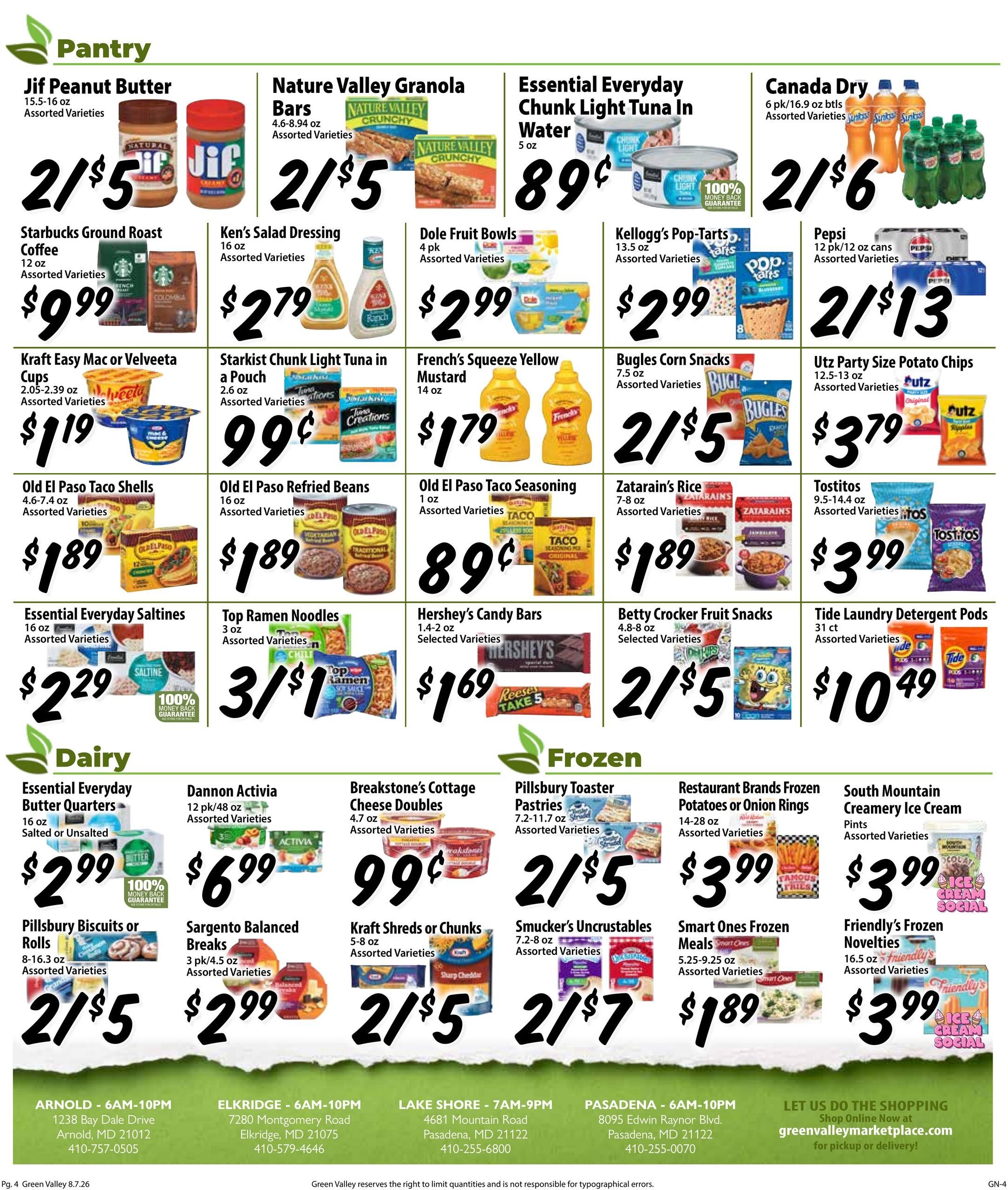Green Valley Marketplace Weekly Ad August 7 - 13, 2026