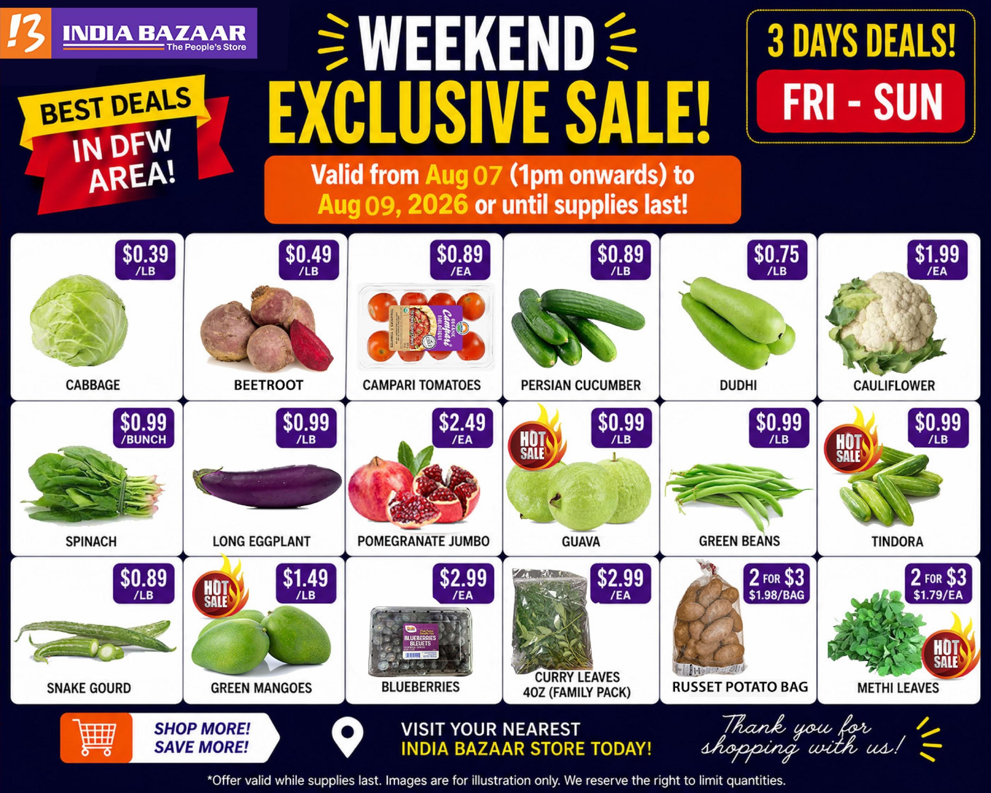India Bazaar Weekly Ad August 7 - 13, 2026