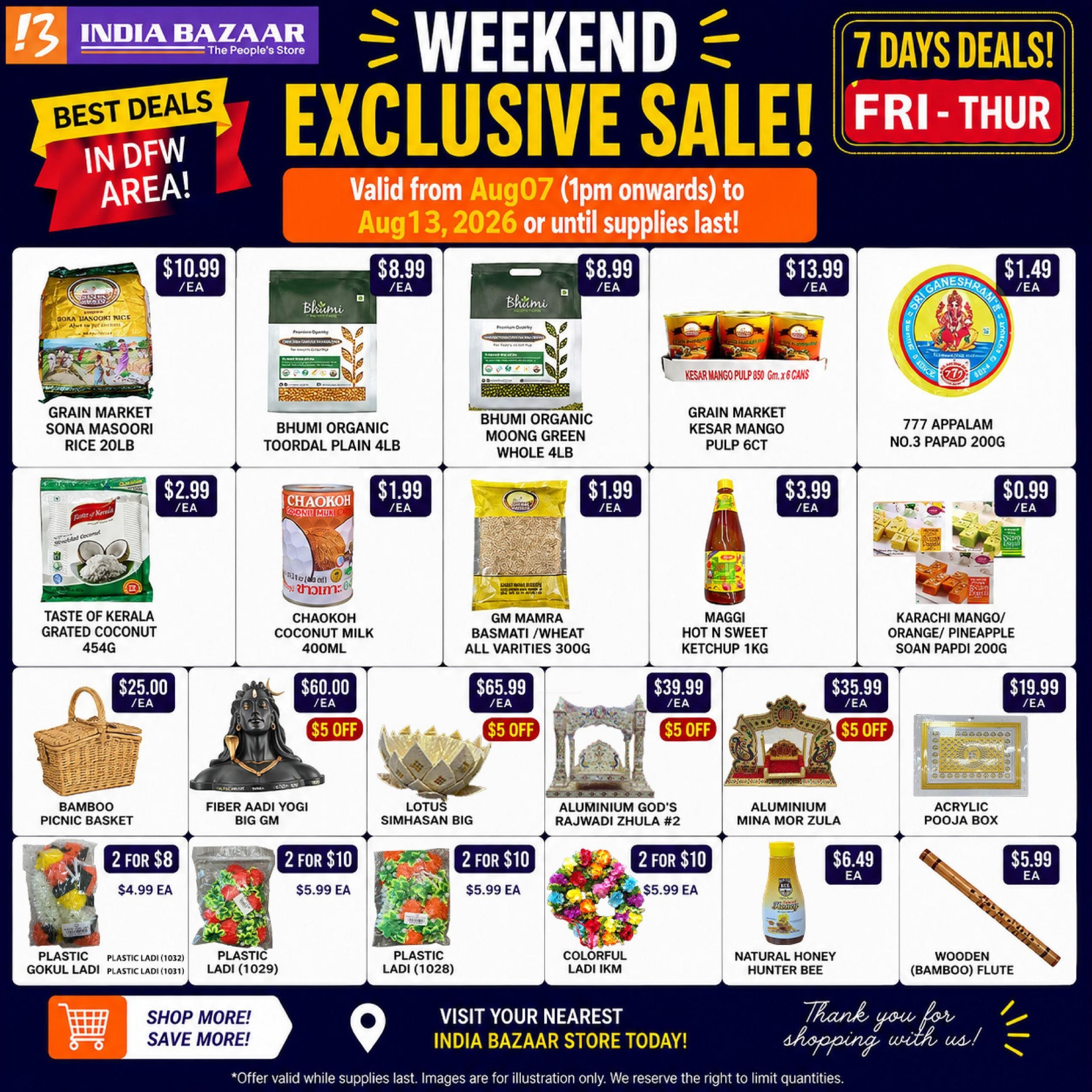 India Bazaar Weekly Ad August 7 - 13, 2026