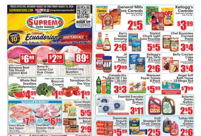 Supremo Foods Inc (New York–Philadelphia Area, NY–PA) Weekly Ad August 8 - 14, 2026