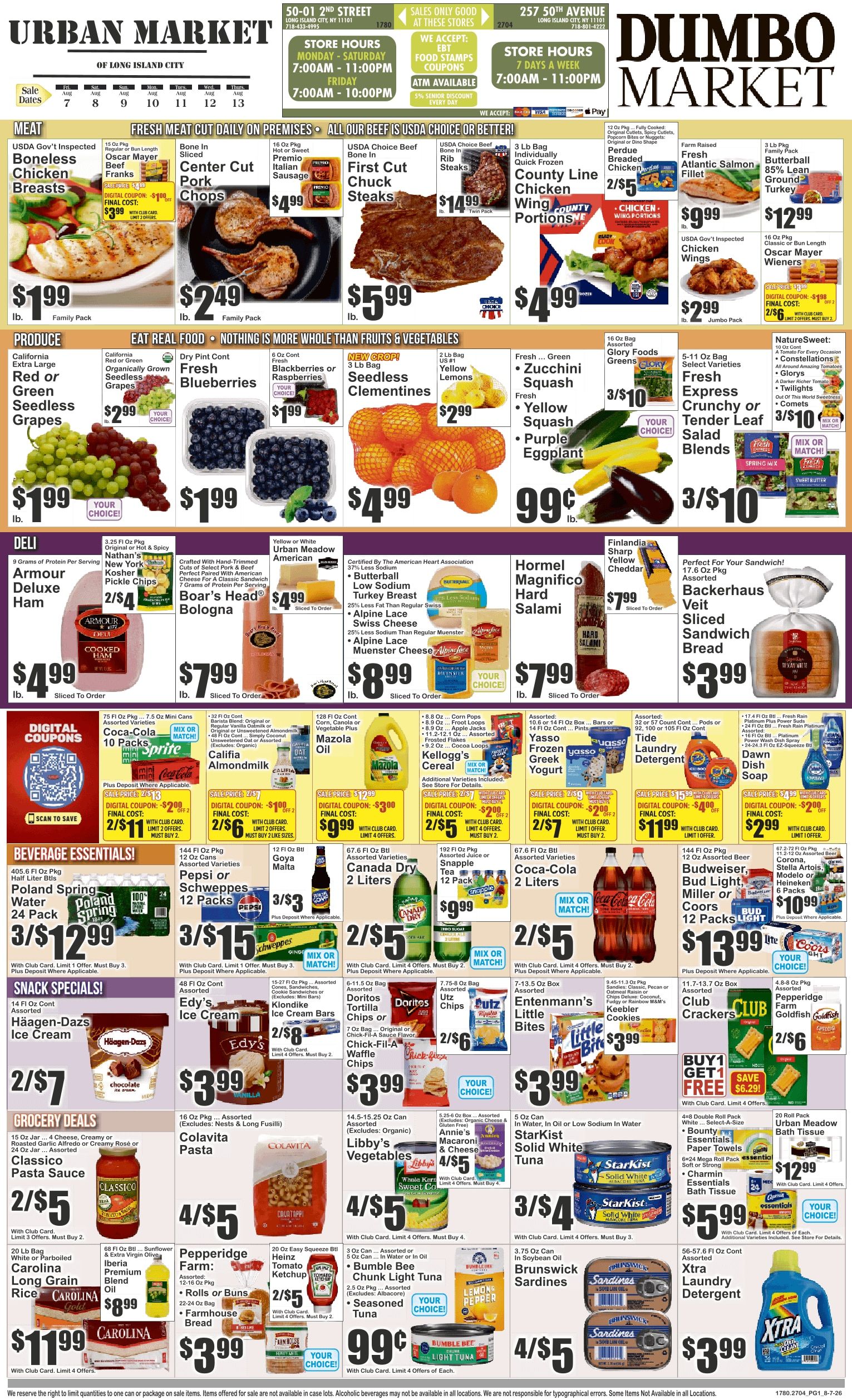 Dumbo Market (Long Island City, NY) Key Food Weekly Ad August 7 - 13, 2026