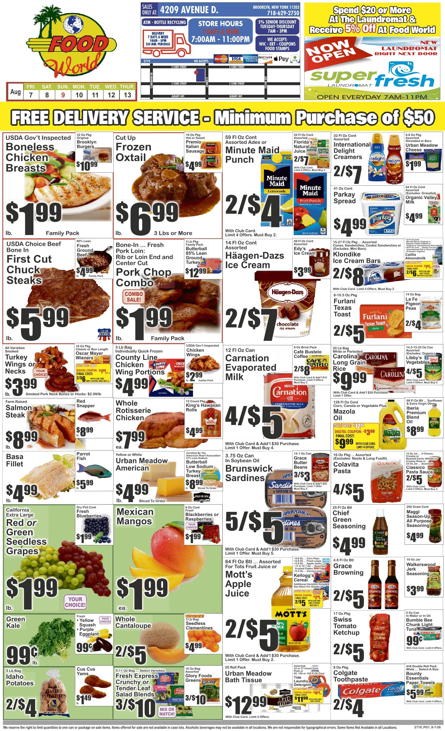 Food World Supermarket (4209 Avenue D, Brooklyn, NY) Key Food Weekly Ad August 7 - 13, 2026