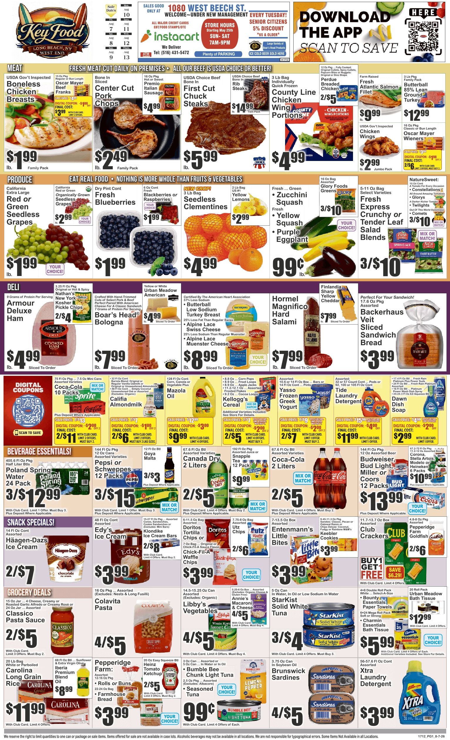 Key Food (1080 West Beech St., Long Beach, NY) Weekly Ad August 7 - 13, 2026