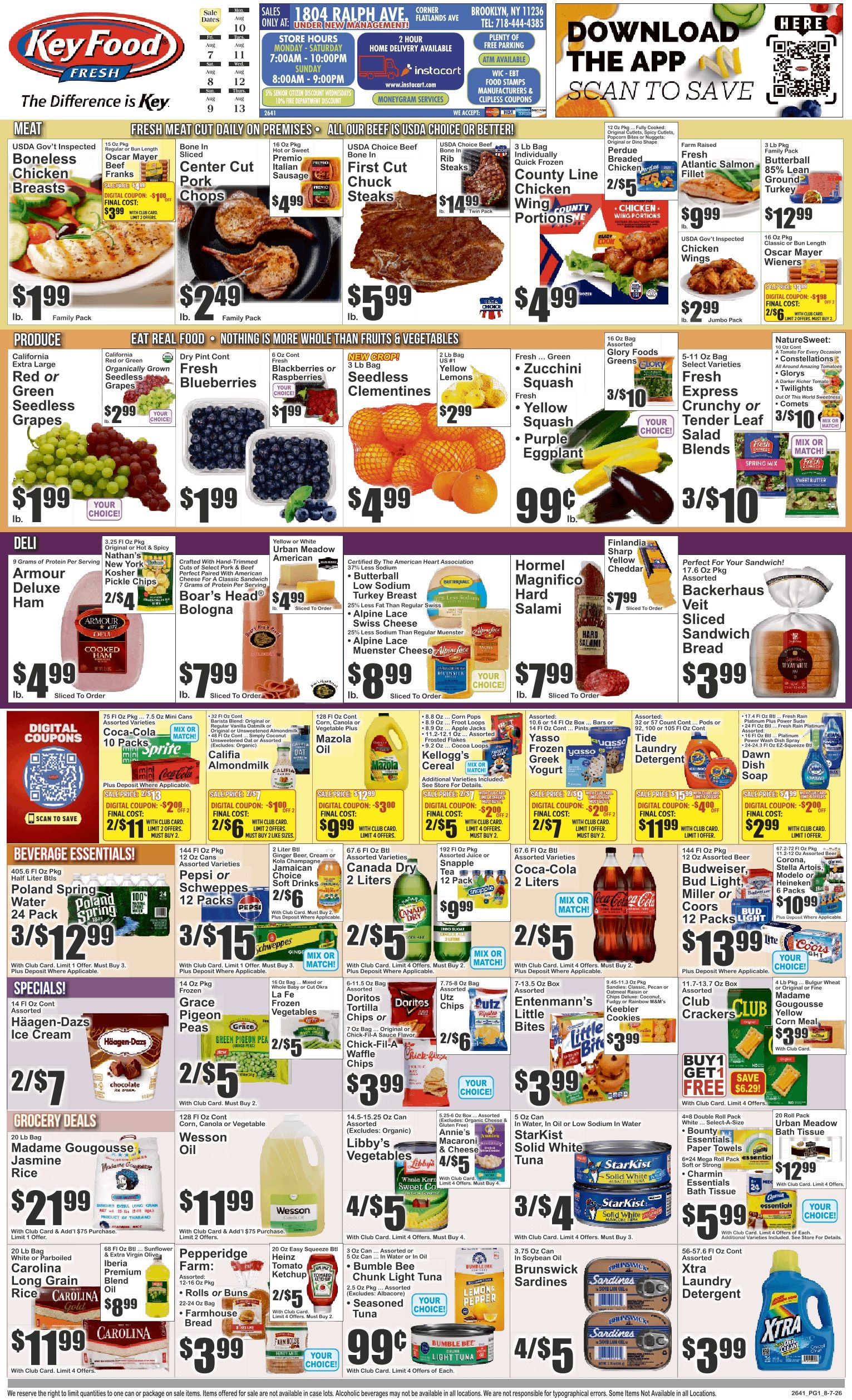Key Food (1804 Ralph Avenue, Brooklyn, NY) Weekly Ad August 7 - 13, 2026