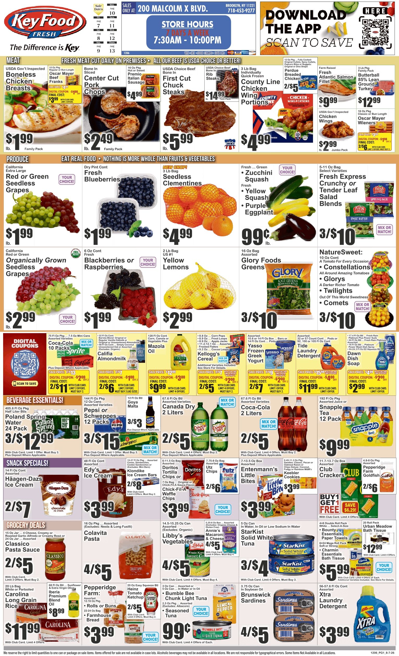 Key Food (200 Malcolm X Blvd, Brooklyn, NY) Weekly Ad August 7 - 13, 2026