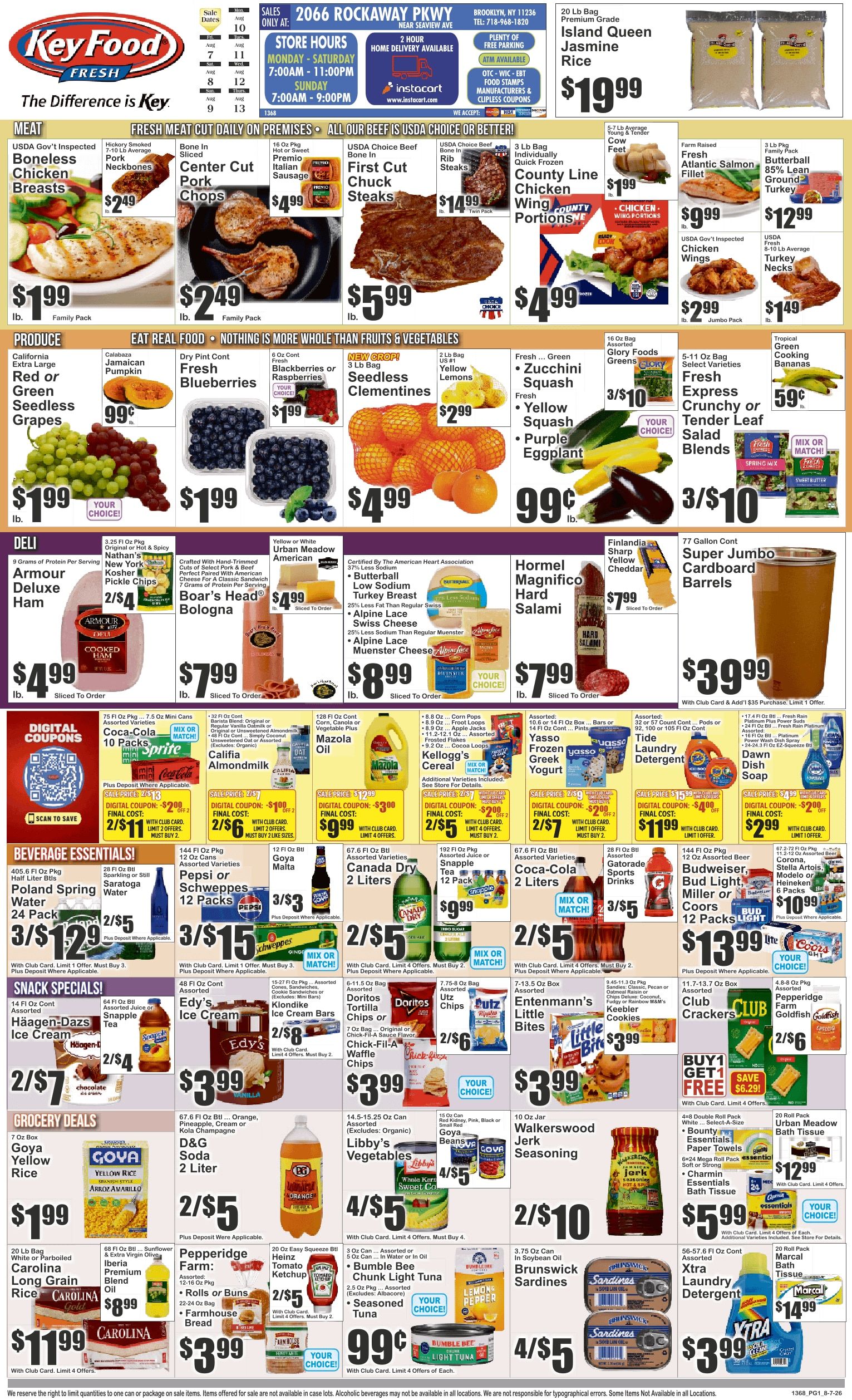 Key Food (2066 Rockaway Pkwy, Brooklyn, NY) Weekly Ad August 7 - 13, 2026