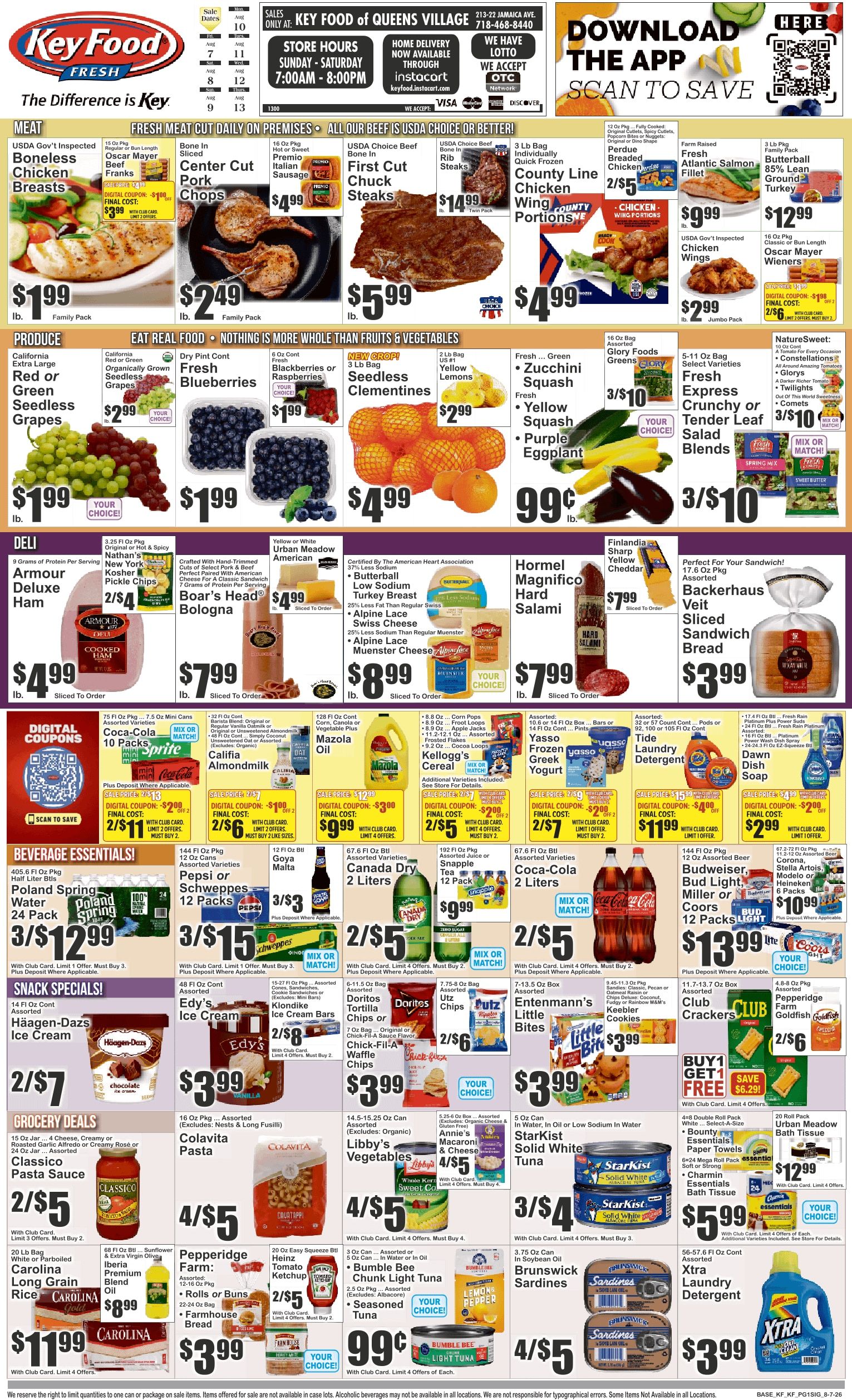 Key Food (213-22 Jamaica Avenue, Jamaica, NY) Weekly Ad August 7 - 13, 2026