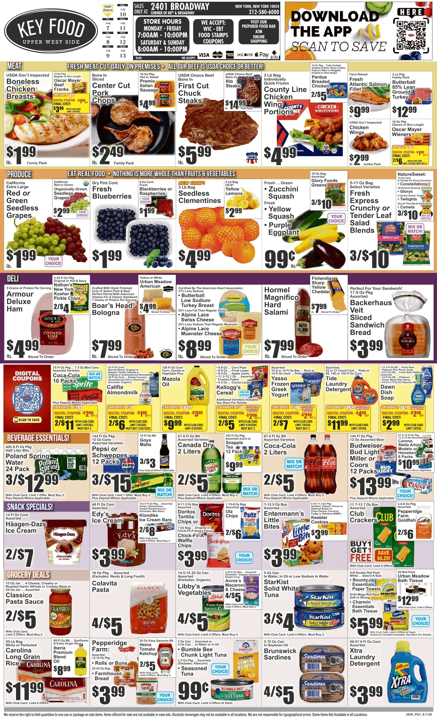 Key Food (2401 Broadway, New York, NY) Weekly Ad August 7 - 13, 2026