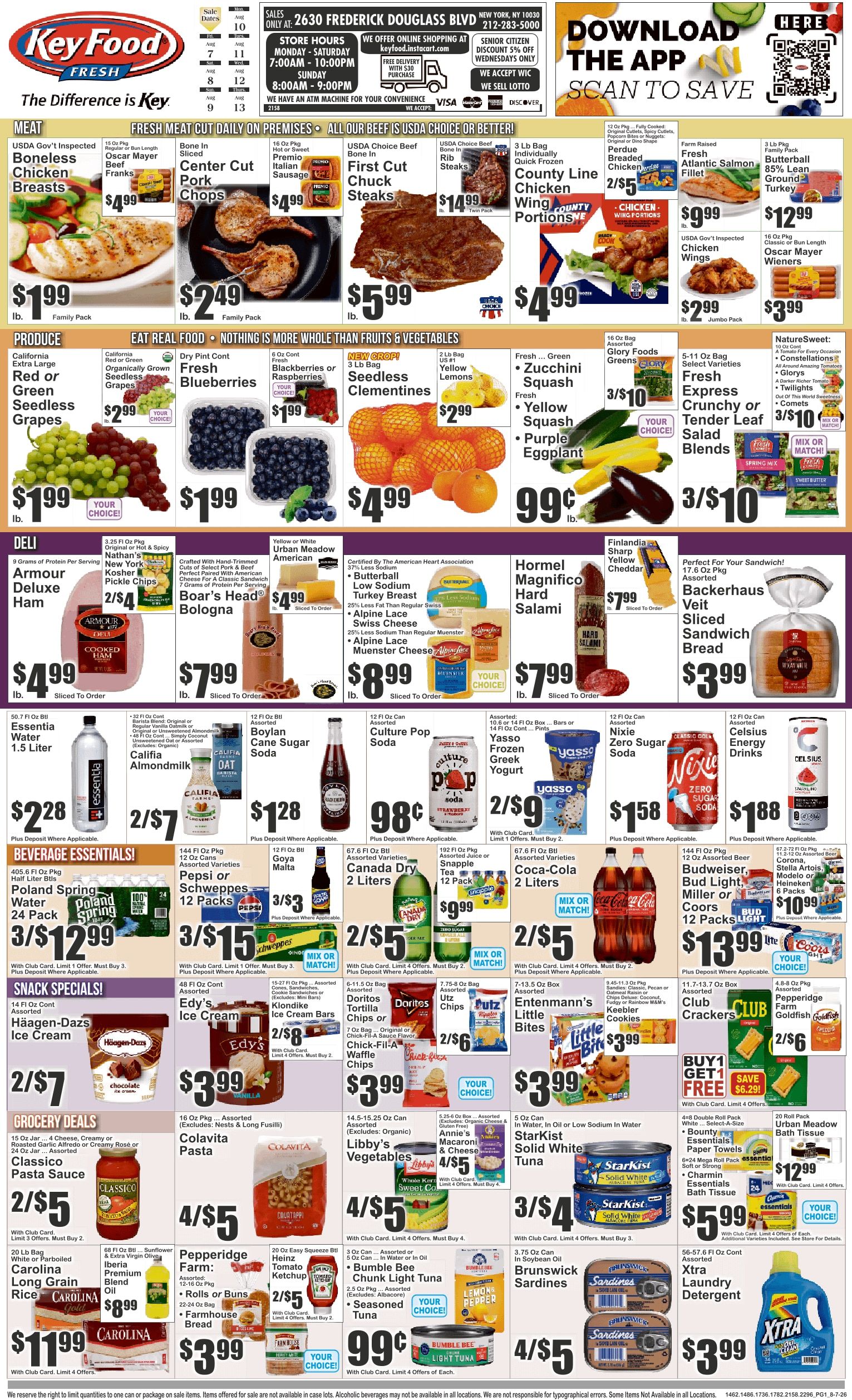 Key Food (2630 Frederick Douglass Blvd., New York, NY) Weekly Ad August 7 - 13, 2026