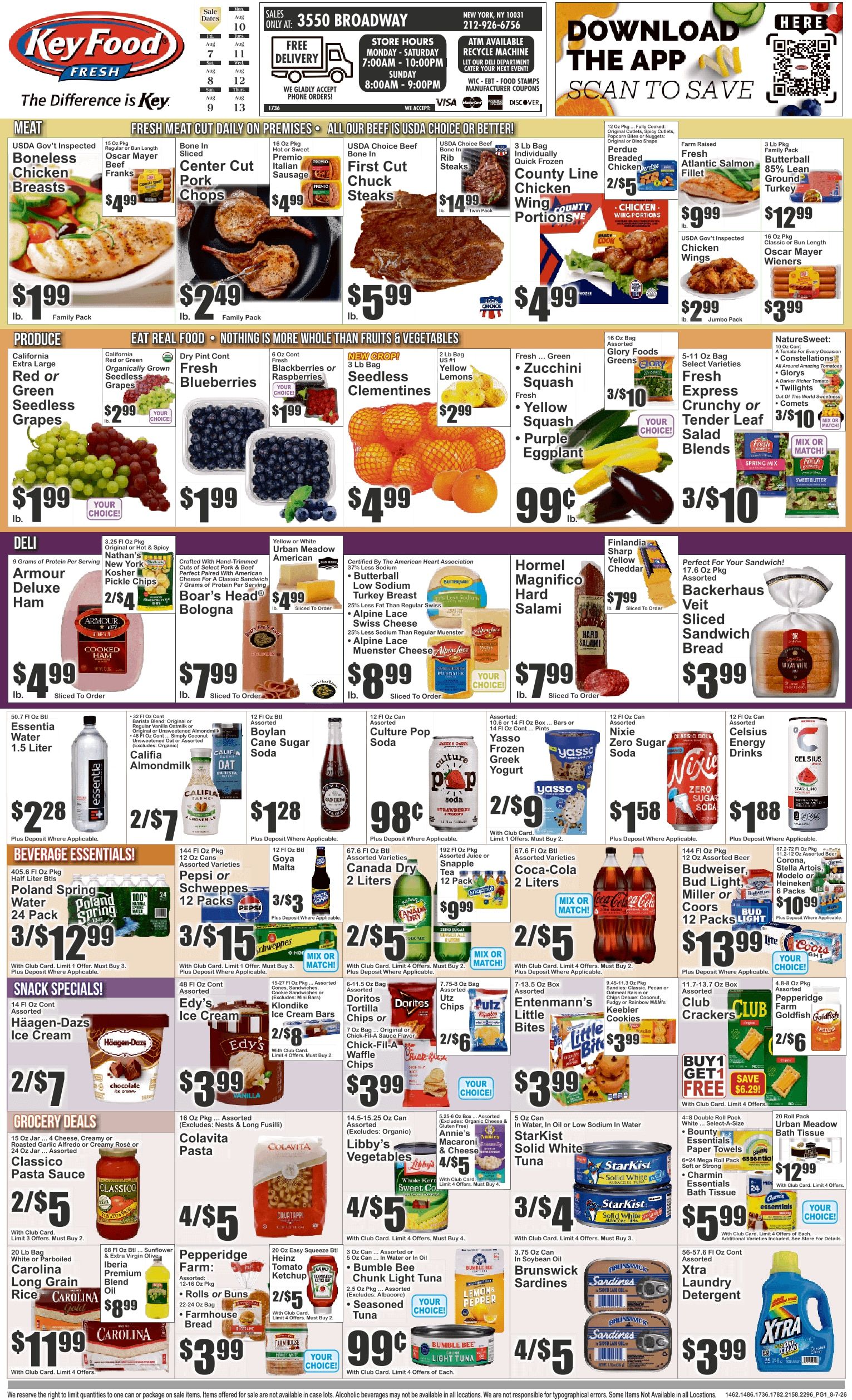 Key Food (3550 Broadway, New York, NY) Weekly Ad August 7 - 13, 2026