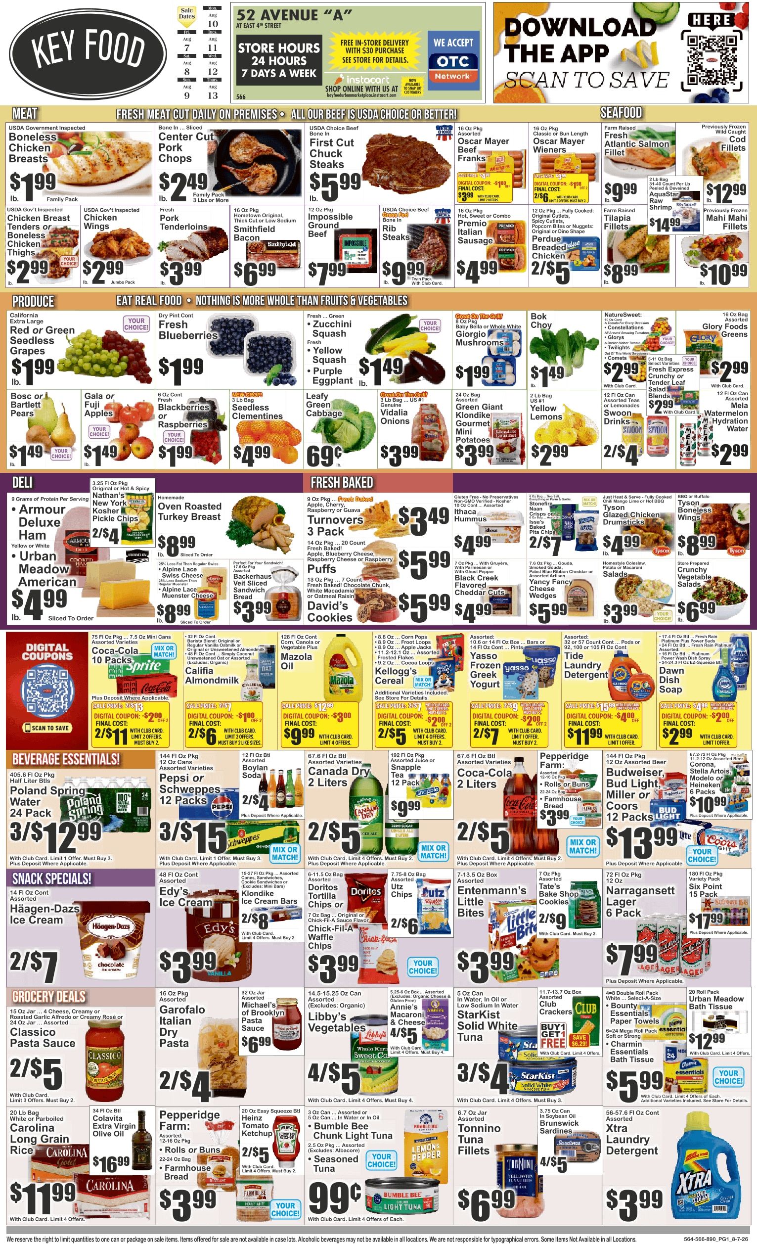 Key Food (52 Avenue A, New York, NY) Weekly Ad August 7 - 13, 2026