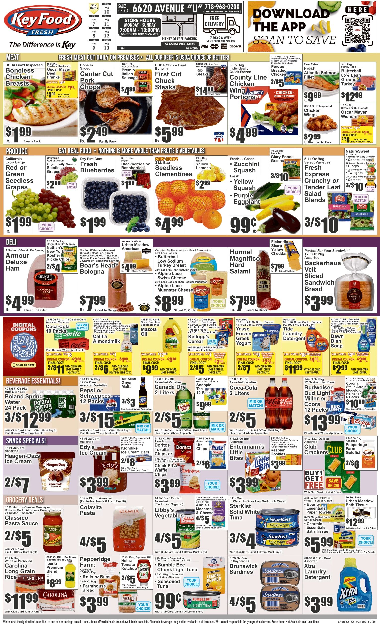 Key Food (6620 Avenue U, Brooklyn, NY) Weekly Ad August 7 - 13, 2026