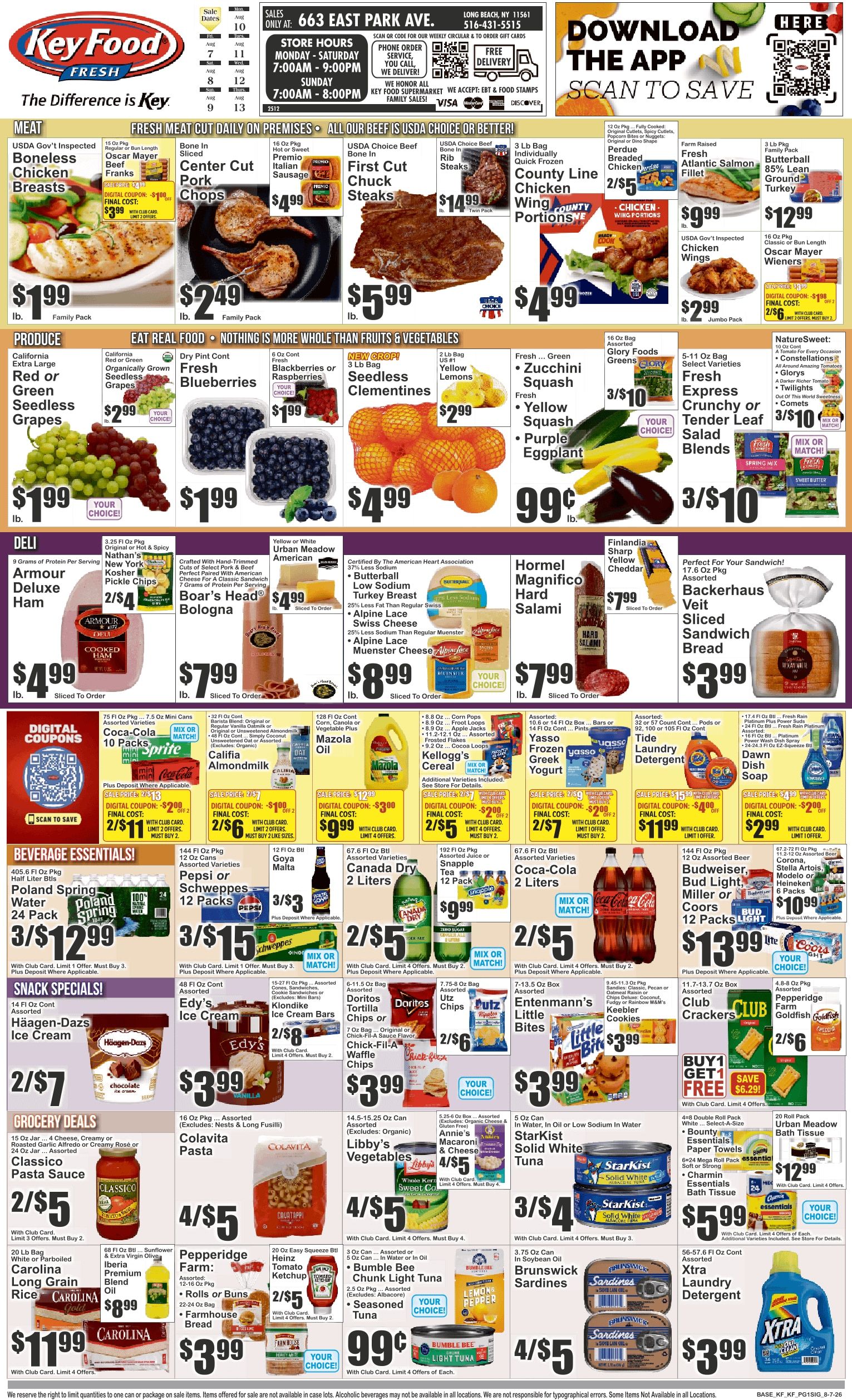Key Food (663 E. Park Ave., Long Beach, NY) Weekly Ad August 7 - 13, 2026