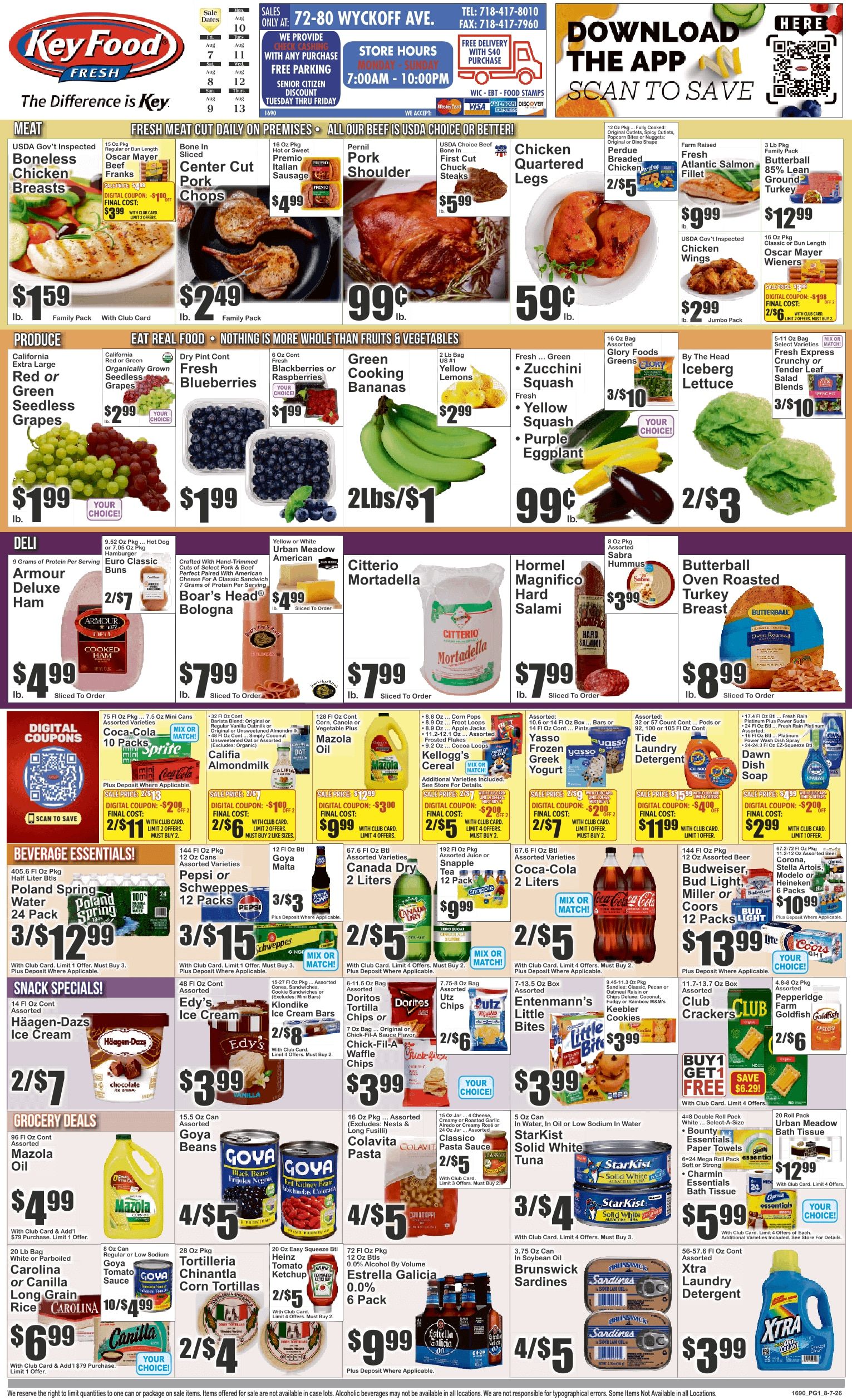 Key Food (72-80 Wyckoff Ave., Brooklyn, NY) Weekly Ad August 7 - 13, 2026