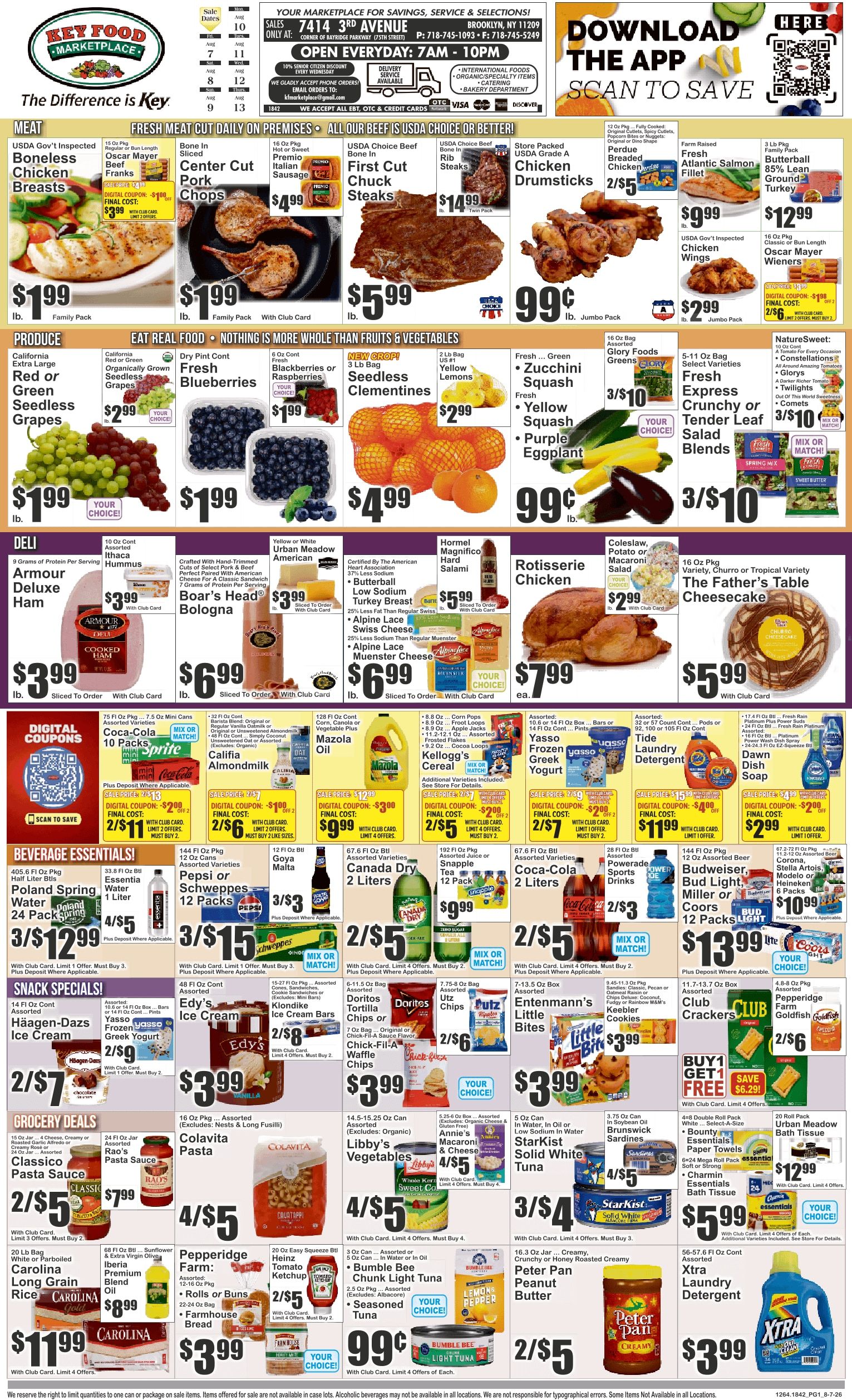 Key Food (7414 3rd Ave., Brooklyn, NY) Weekly Ad August 7 - 13, 2026