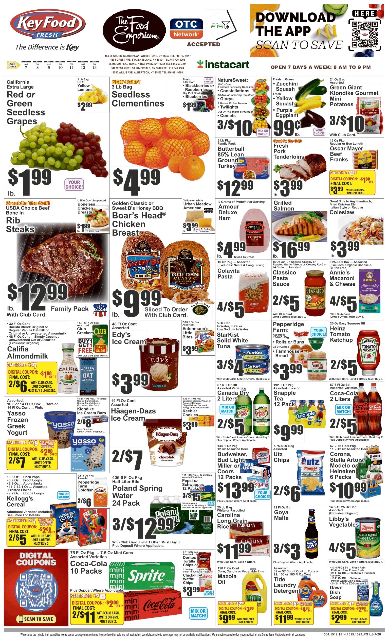 Key Food (New York) Weekly Ad August 7 - 13, 2026