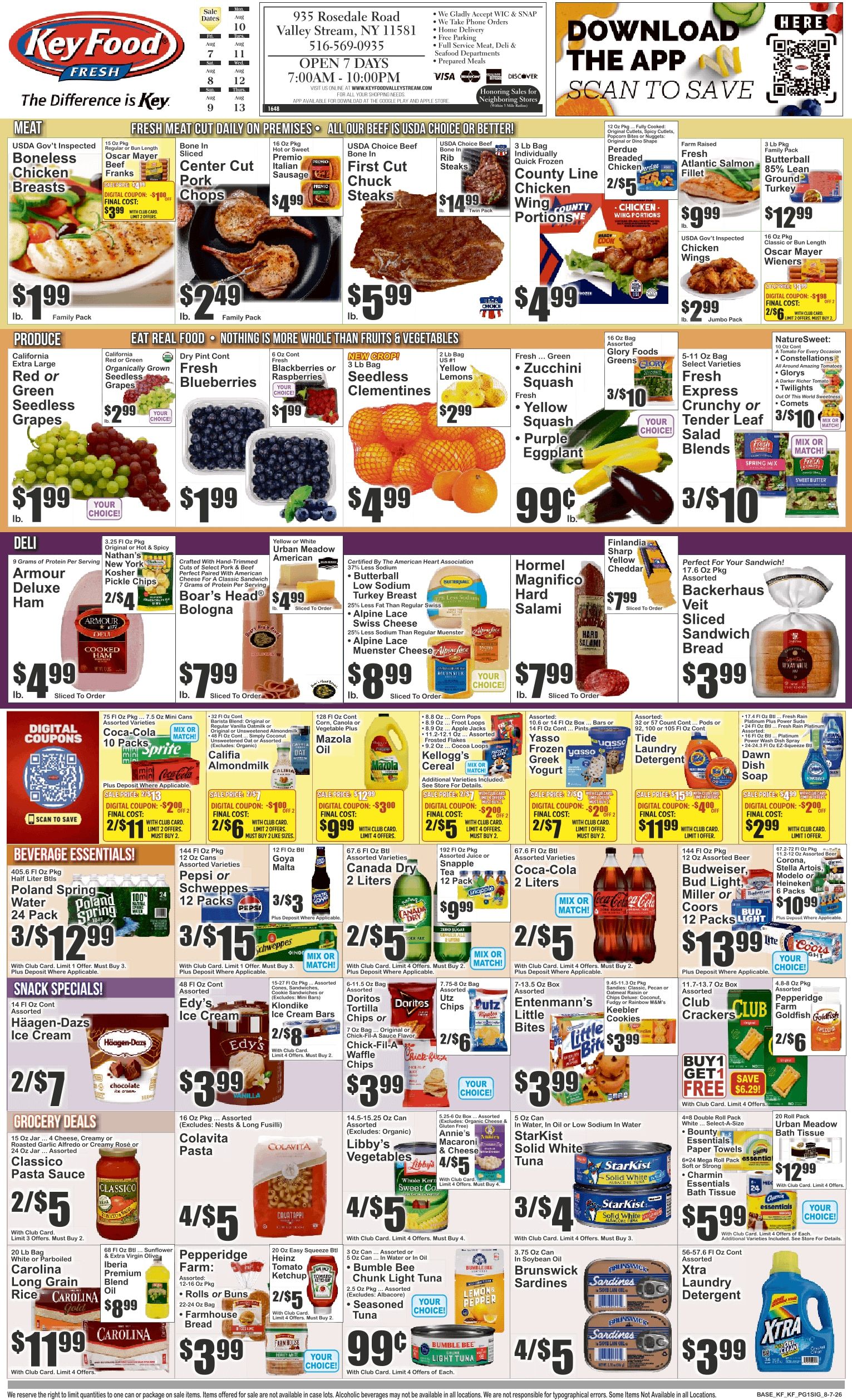 Key Food (935 Rosedale Road, Valley Stream, NY) Weekly Ad August 7 - 13, 2026