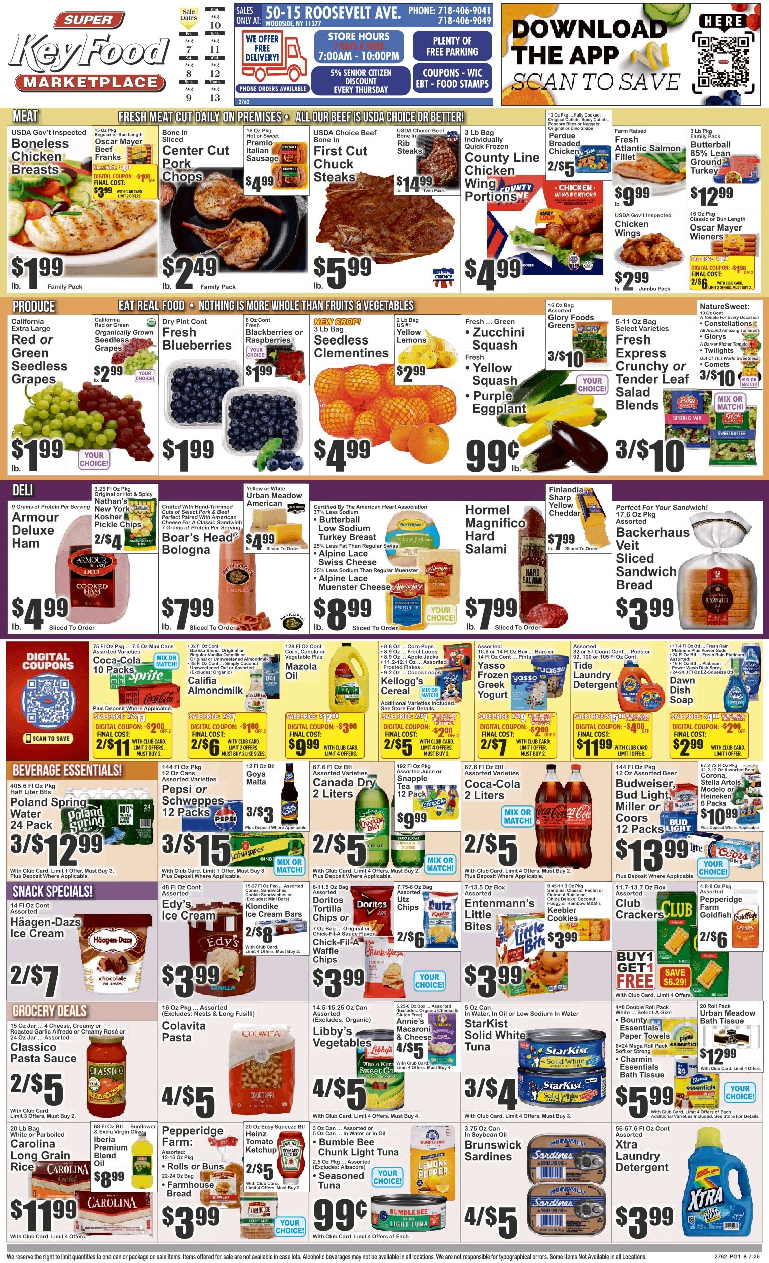 Key Food (50-15 Roosevelt Avenue, Woodside, NY) Weekly Ad August 7 - 13, 2026