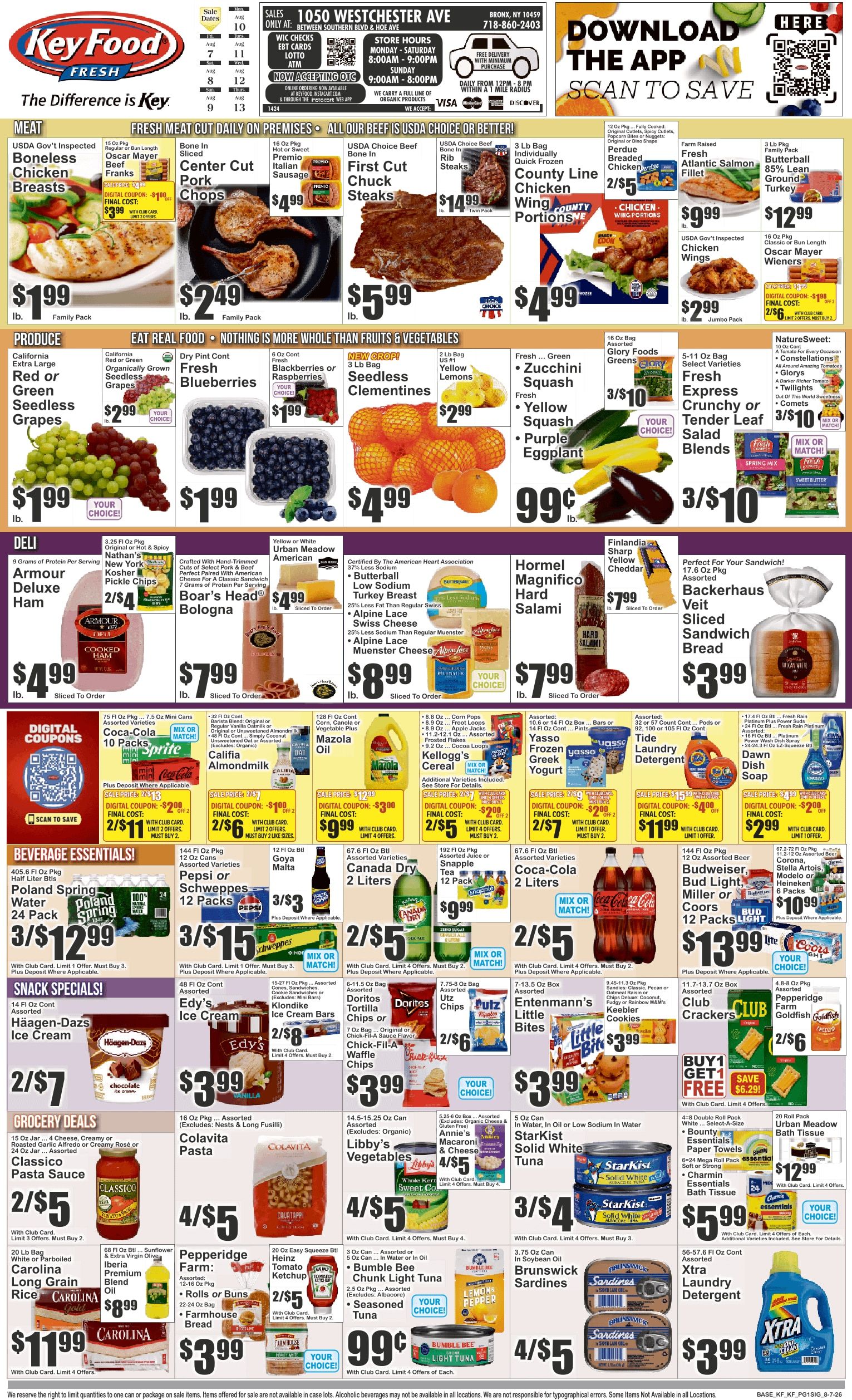 Key Food (1050 Westchester Ave, Bronx, NY) Weekly Ad August 7 - 13, 2026