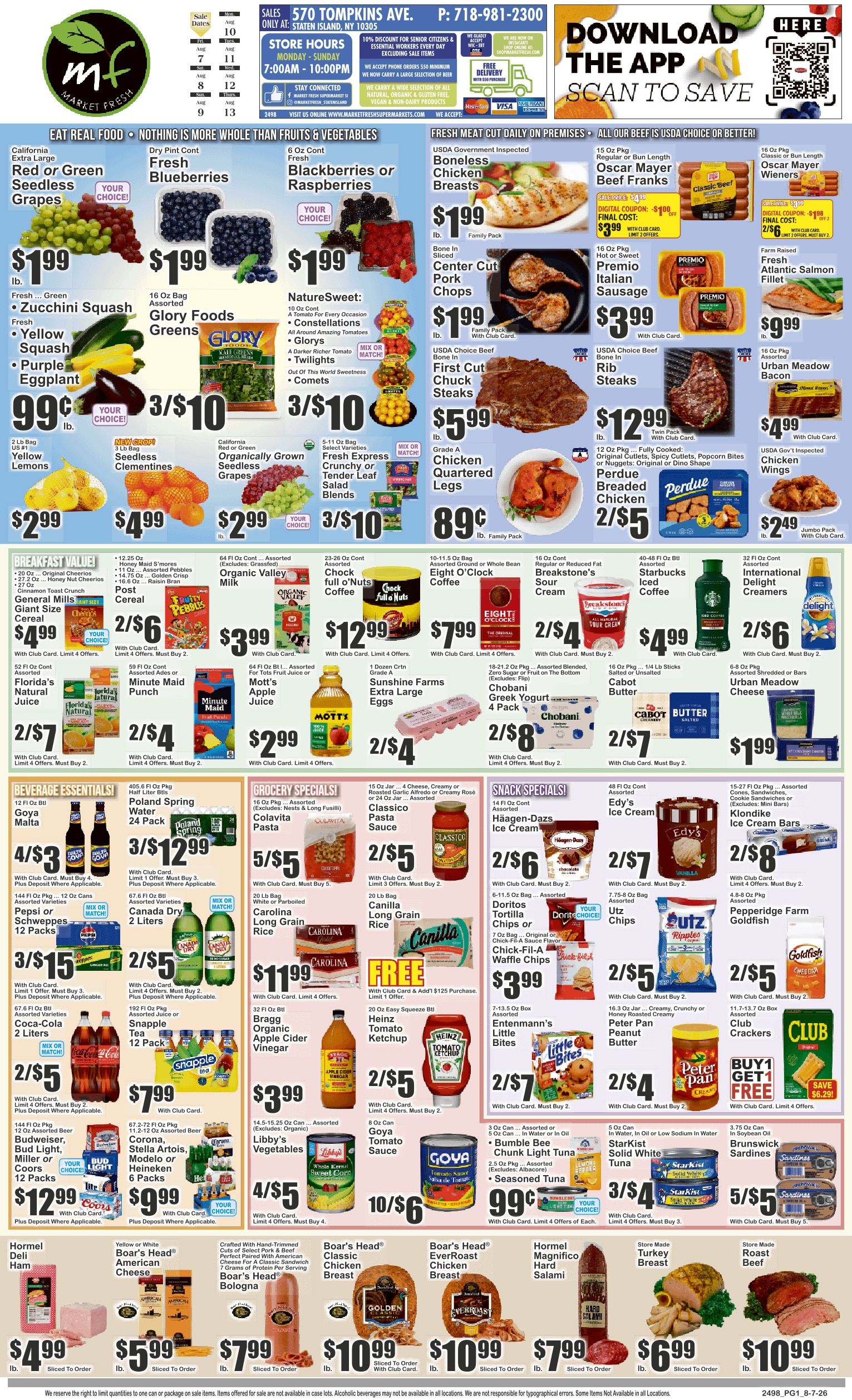 Market Fresh Supermarket (570 Tompkins Avenue, Staten Island, NY) Key Food Weekly Ad August 7 - 13, 2026
