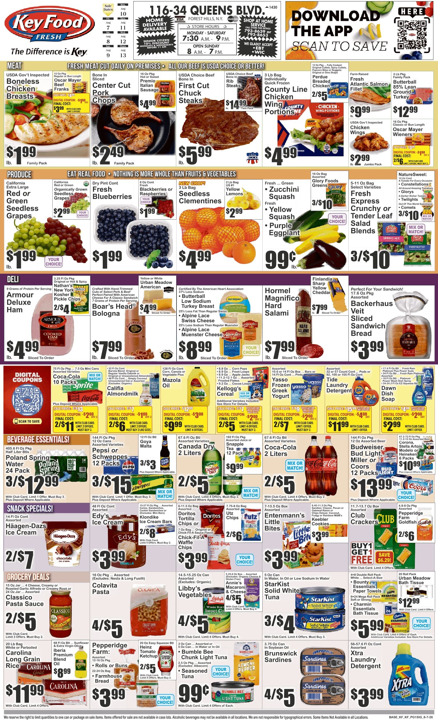 Key Food (116-34 Queens Blvd, Forest Hills, NY) Weekly Ad August 7 - 13, 2026
