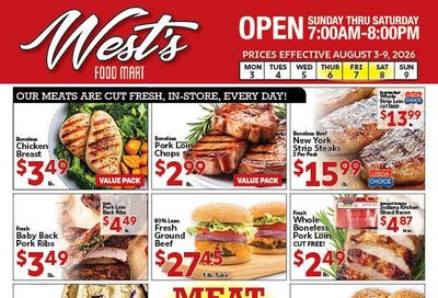 West's Shurfine Weekly Ad August 3 - 9, 2026
