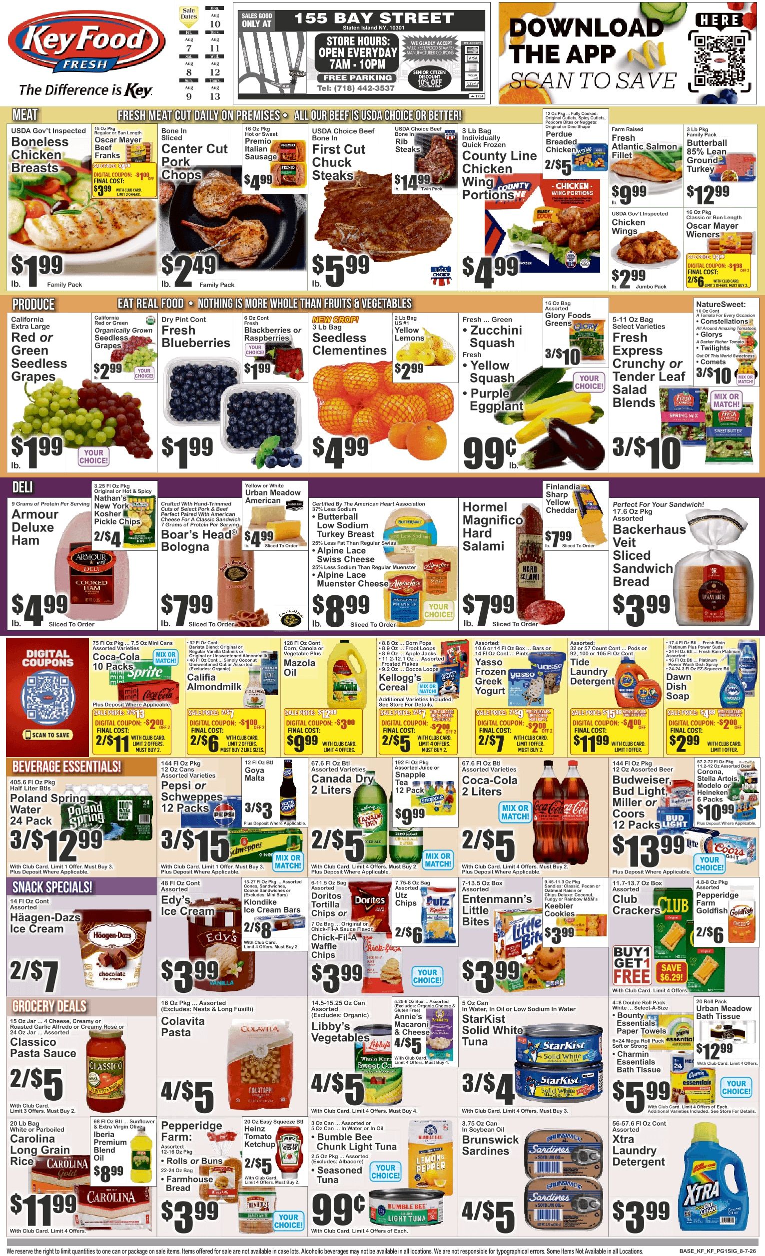 Key Food (155 Bay Street, Staten Island, NY) Weekly Ad August 7 - 13, 2026